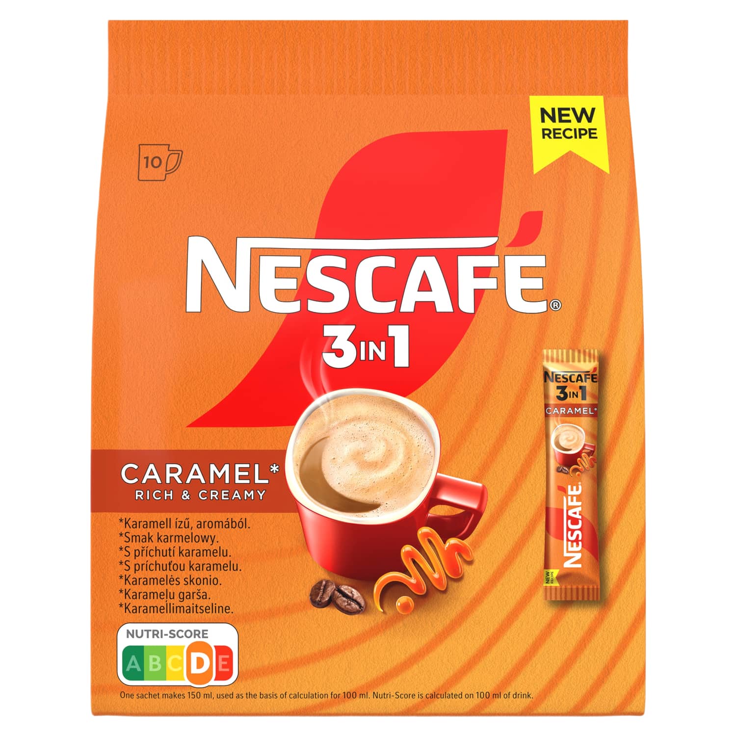 Kohv lahustuv 3in1 karamelli Nescafe 10x16g