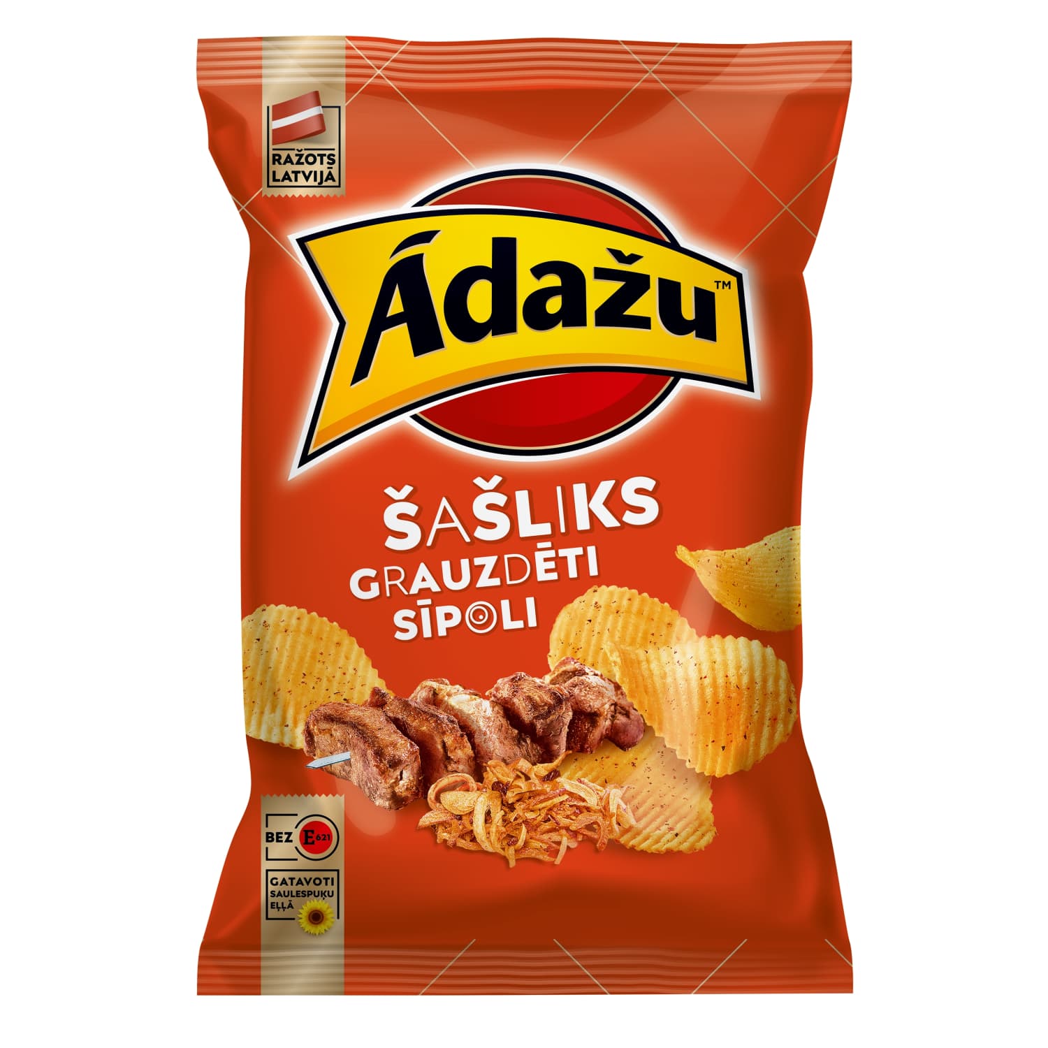 Čipsi Ādažu šašlika un grauzdētu sīpolu 130g