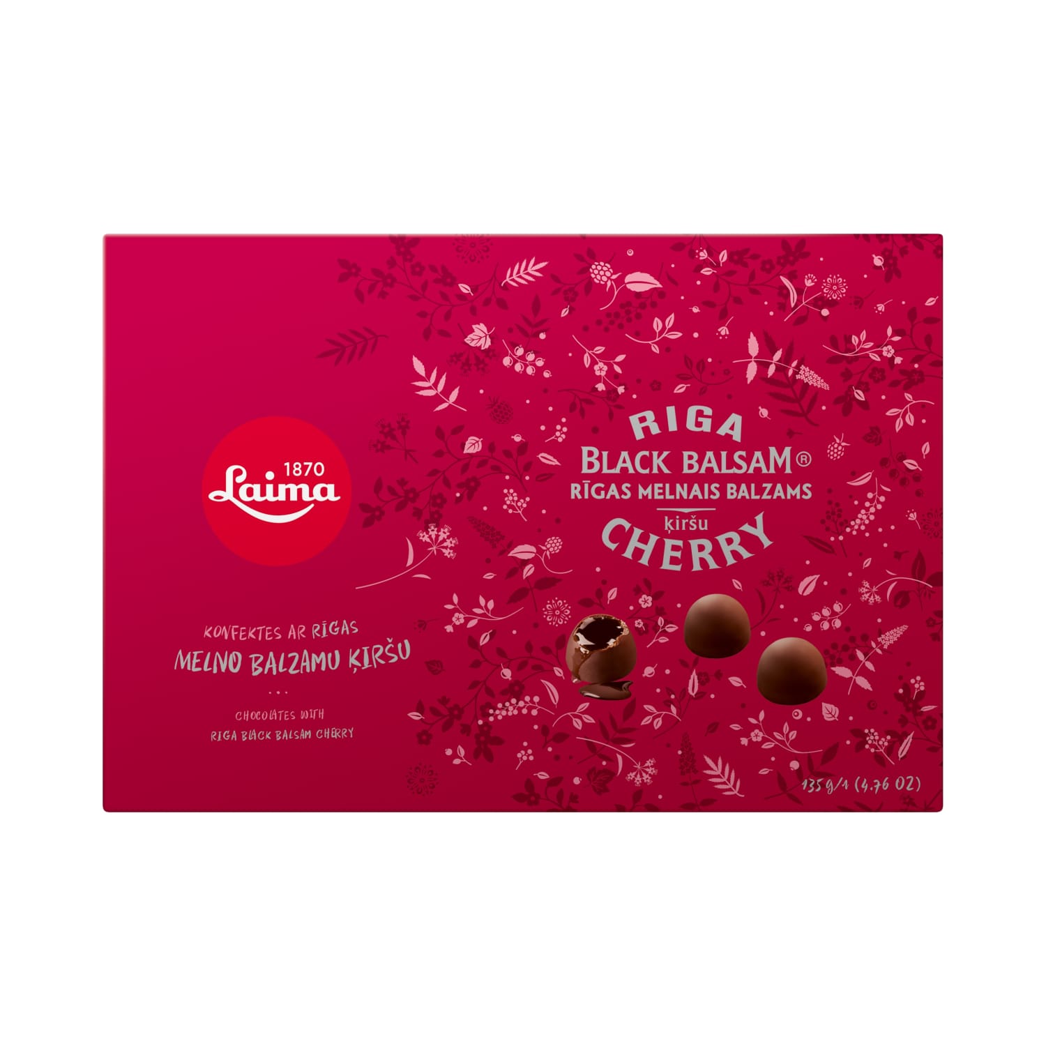 Konfektes Laima Rīgas Melnā Balz. ķiršu 135g