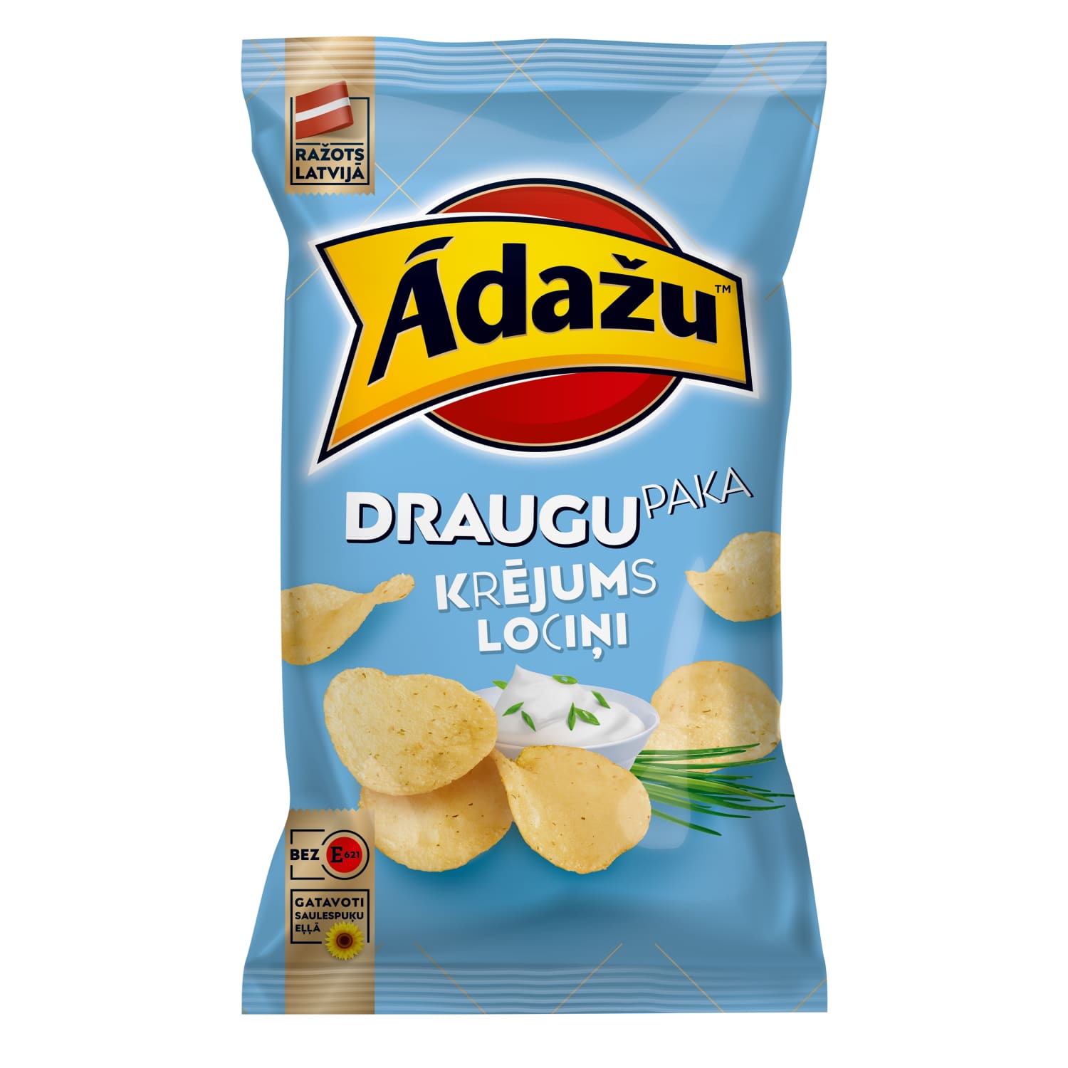 Čipsi Ādažu krējums un lociņi 180g