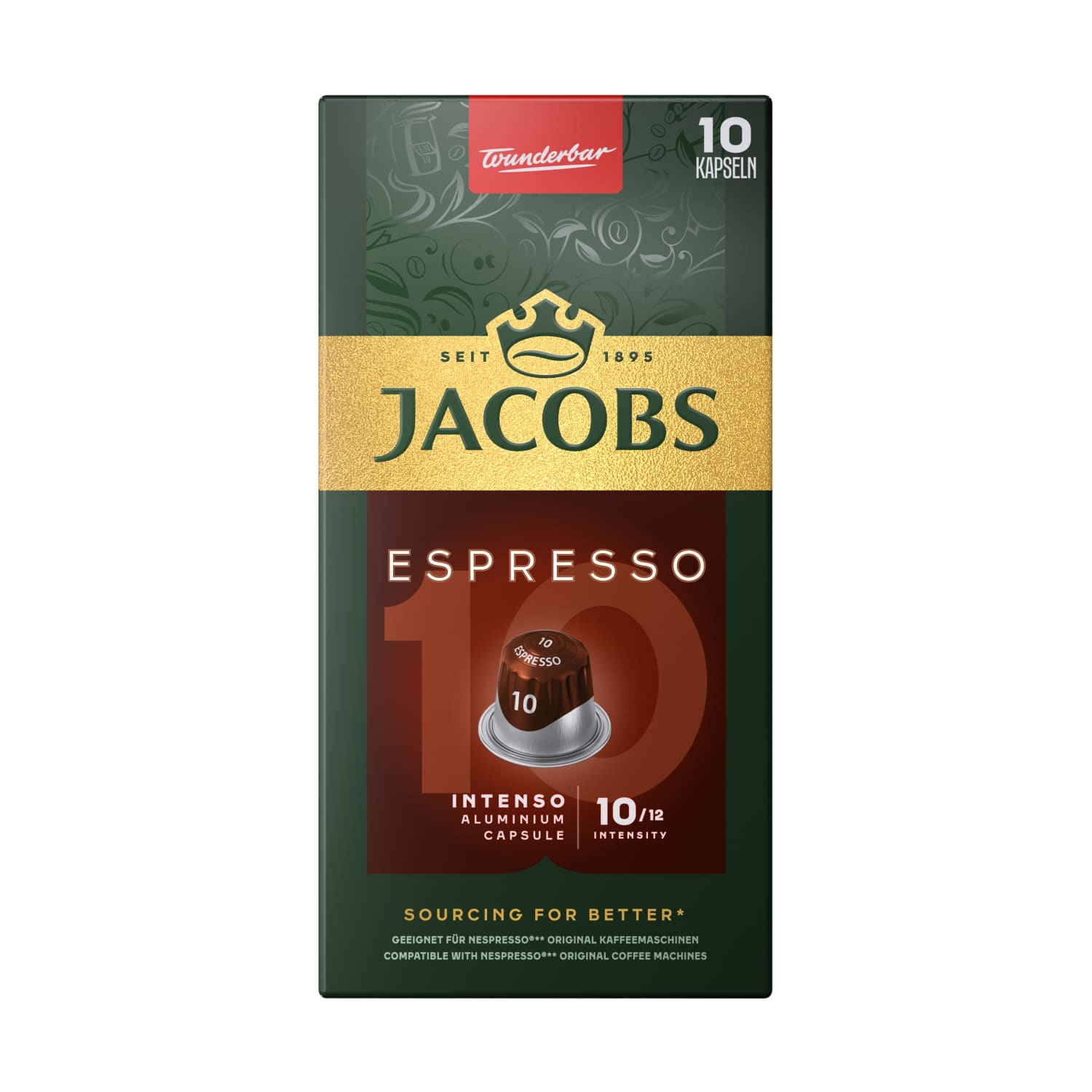 Kaf. kapsulas Jacobs Espresso Intenso 10x5,2g