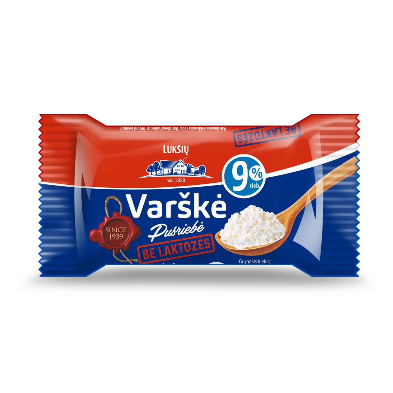 Trinta varškė LUKŠIŲ be lakt., 9% 180 g
