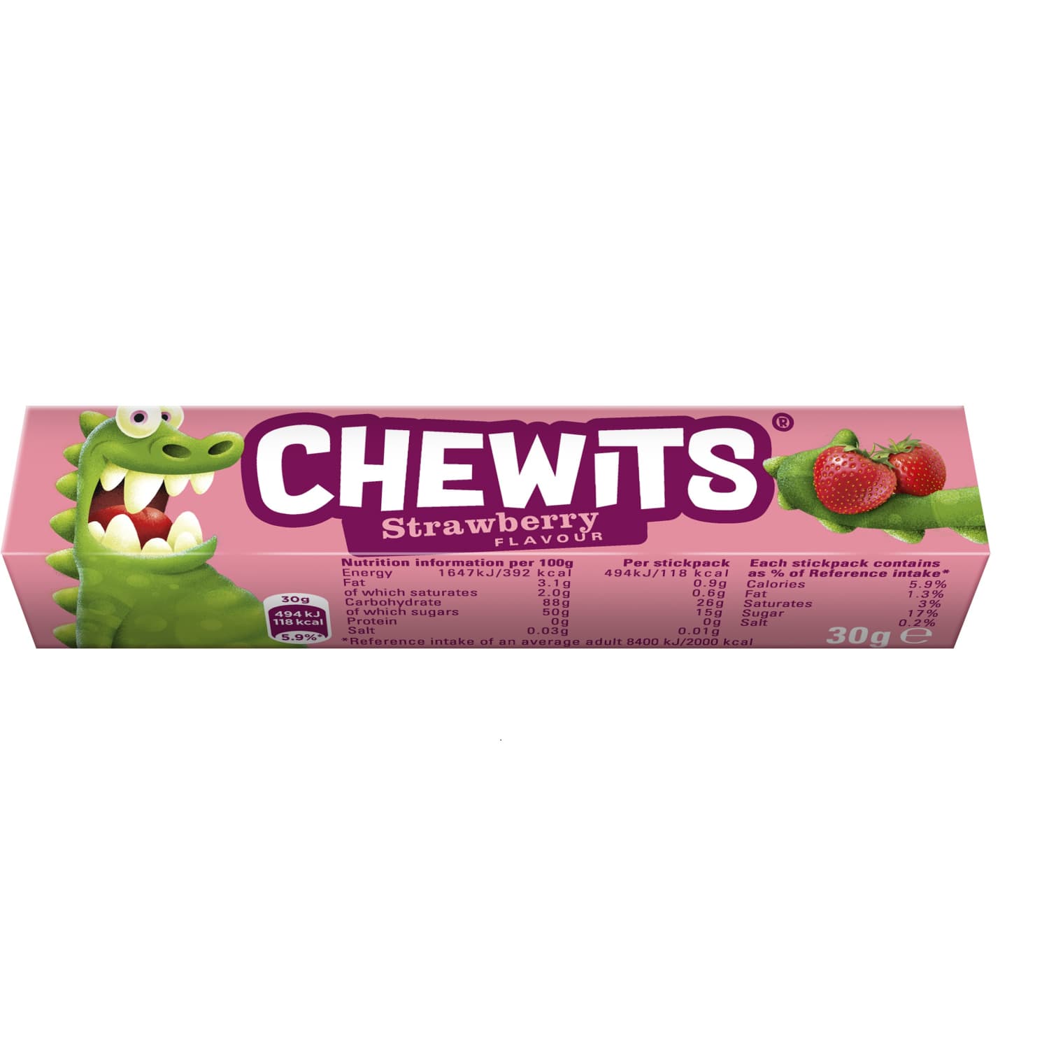 Närimiskommid maasikamaitselised Chewits 29g