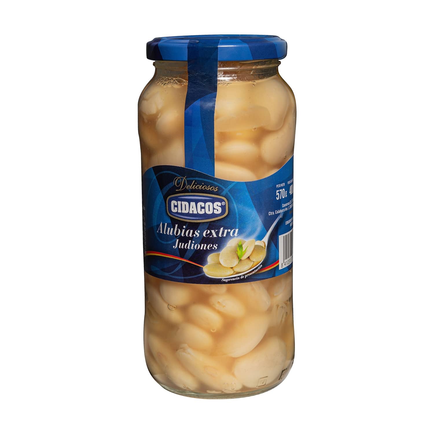 Baltās pupiņas Cidacos lielās 570g/400g