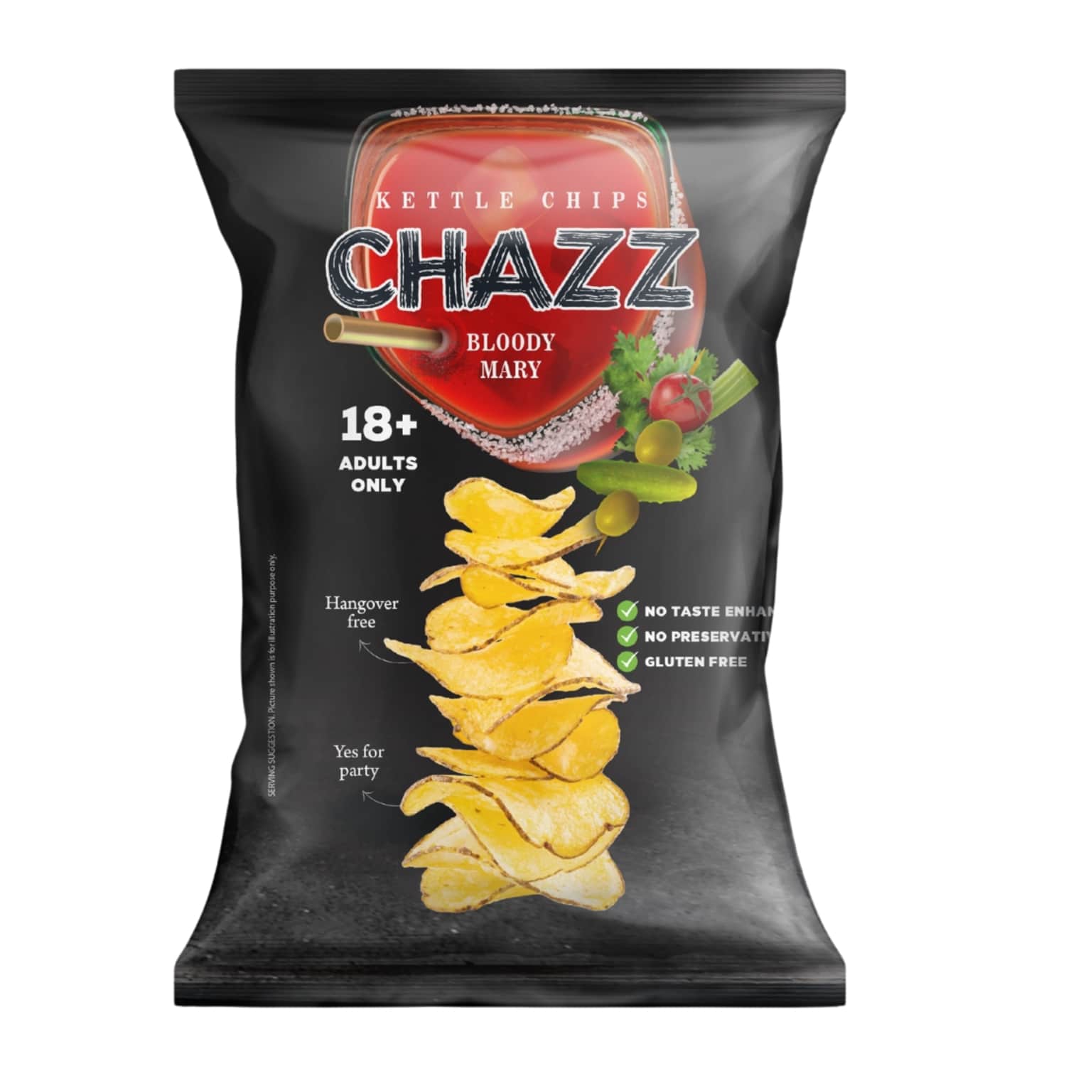 Kart. čipši Chazz ar Bloody Mary g. 90g