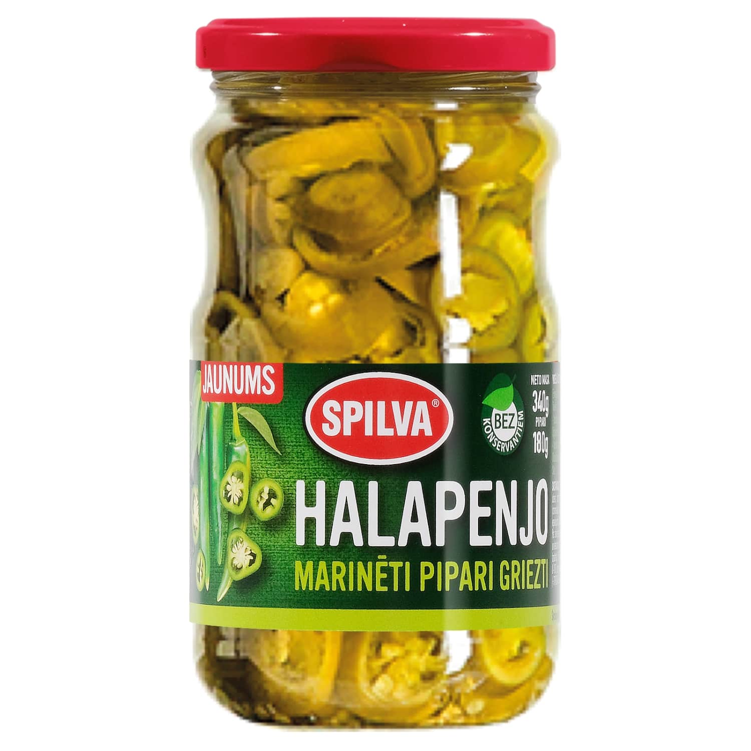 Halapenjo pipari marinēti Spilva 340g/180g