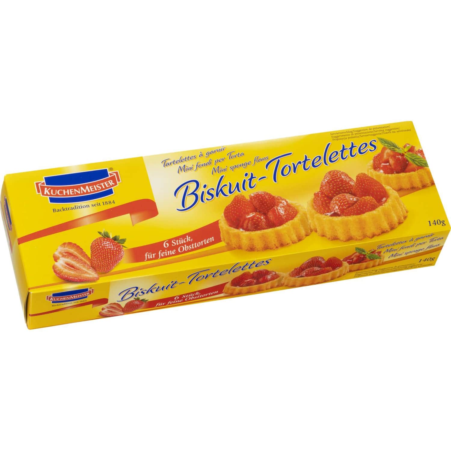 Biskvitinės tartaletės KUCHENMEISTER, 140 g