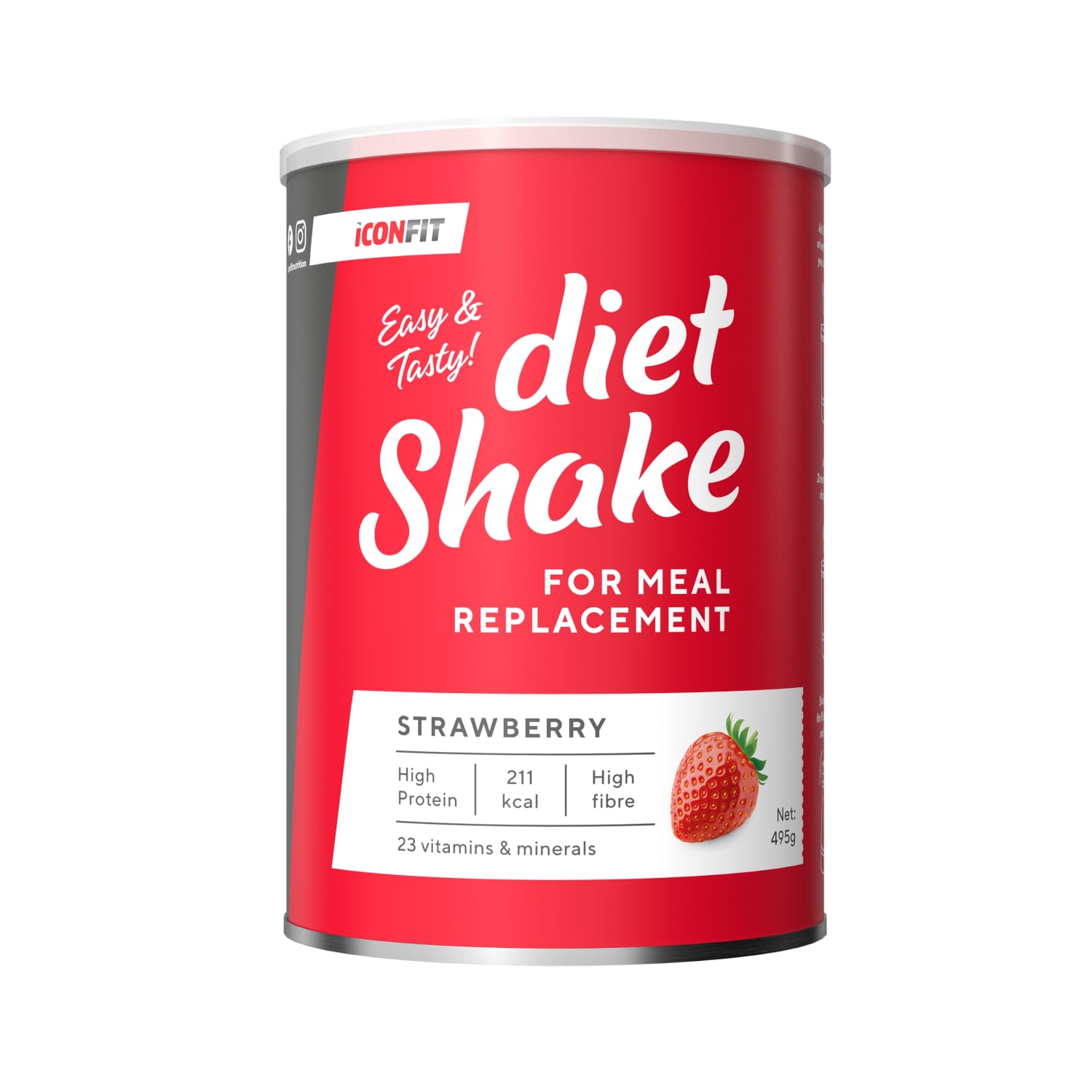 Diētiskais kokt. Iconfit ar zemeņu garšu 495g