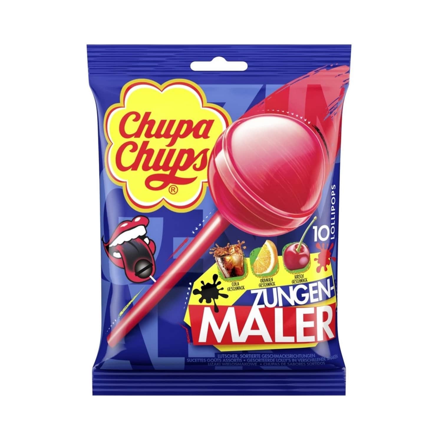 Ledenes Chupa Chups mēli krās. mais. 120g