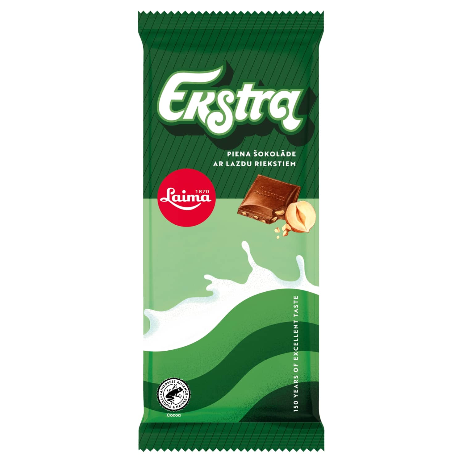 Piena šokolāde Ekstra ar lazdu riekst. 90g