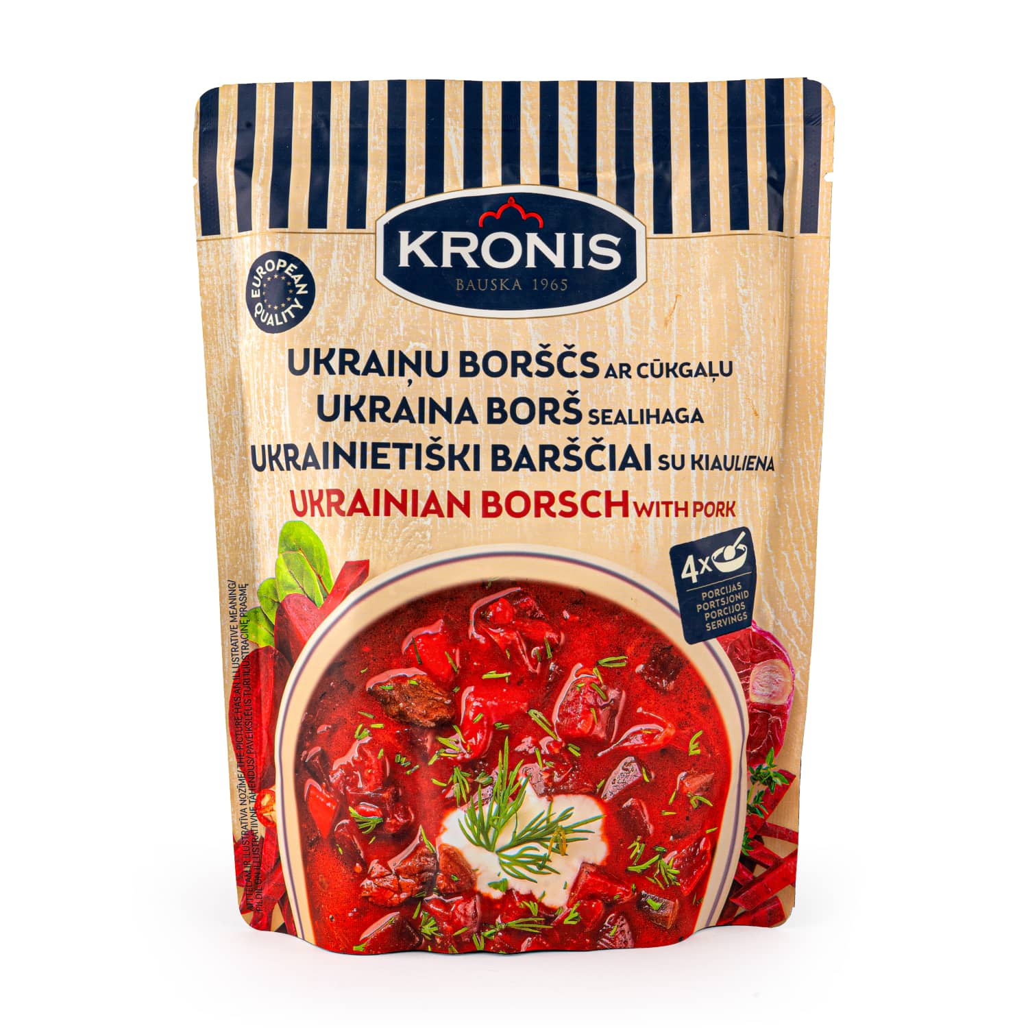 Borščs Kronis Ukraiņu ar cūkgaļu 530g