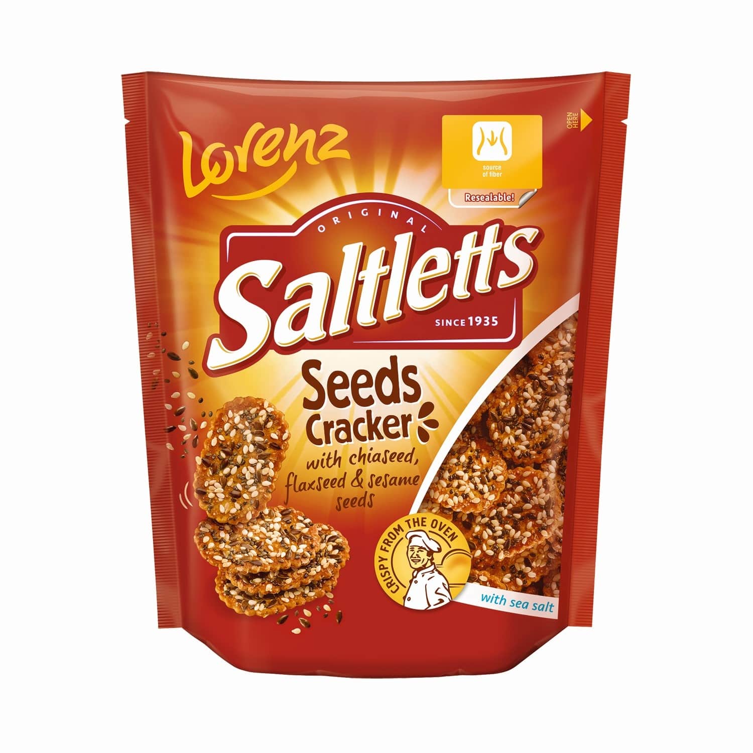 Sāļie krekeri Lorenz ar sēklām 100g