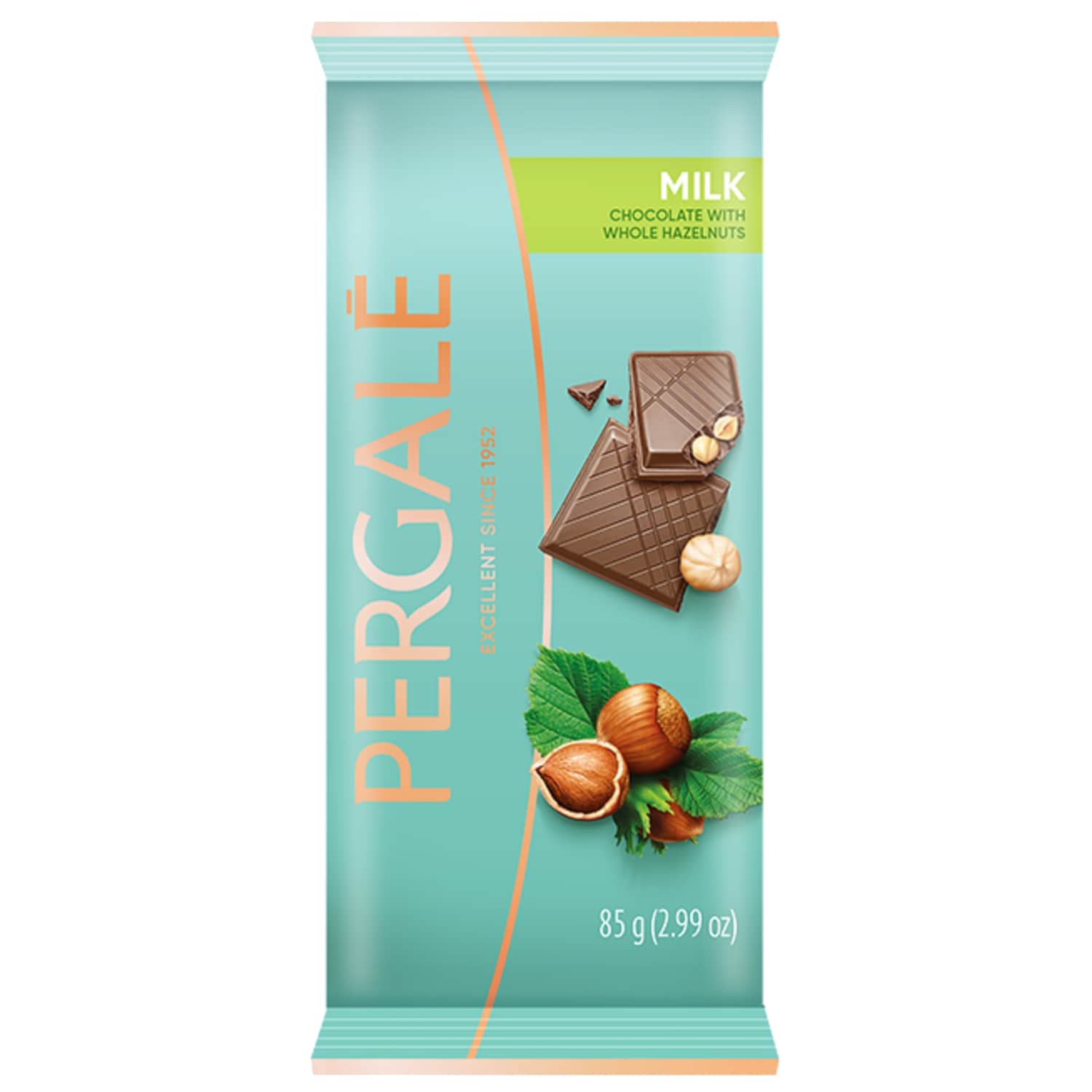 Piena šokolāde Pergale ar lazdu riekstiem 85g