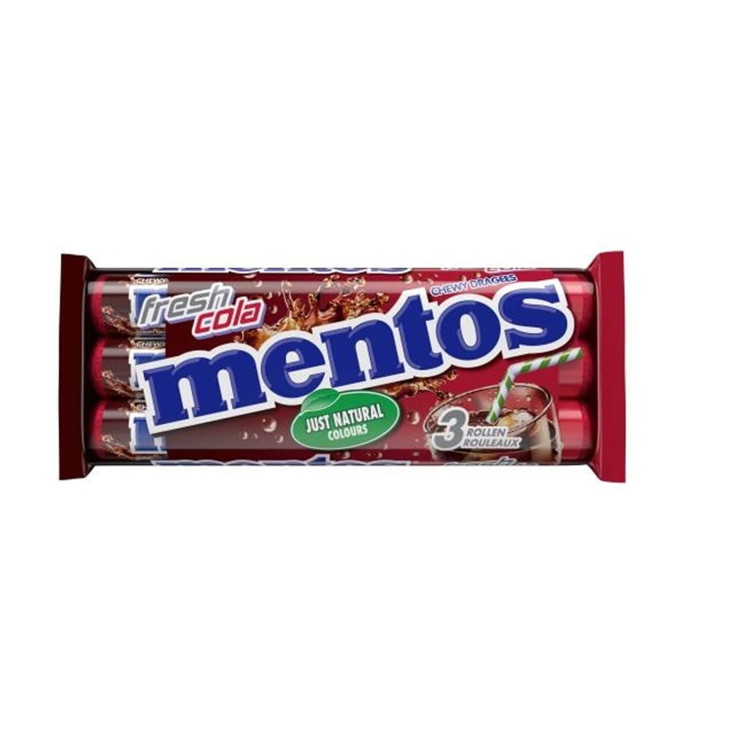 Košļājamās konfektes Mentos Cola 3x38g