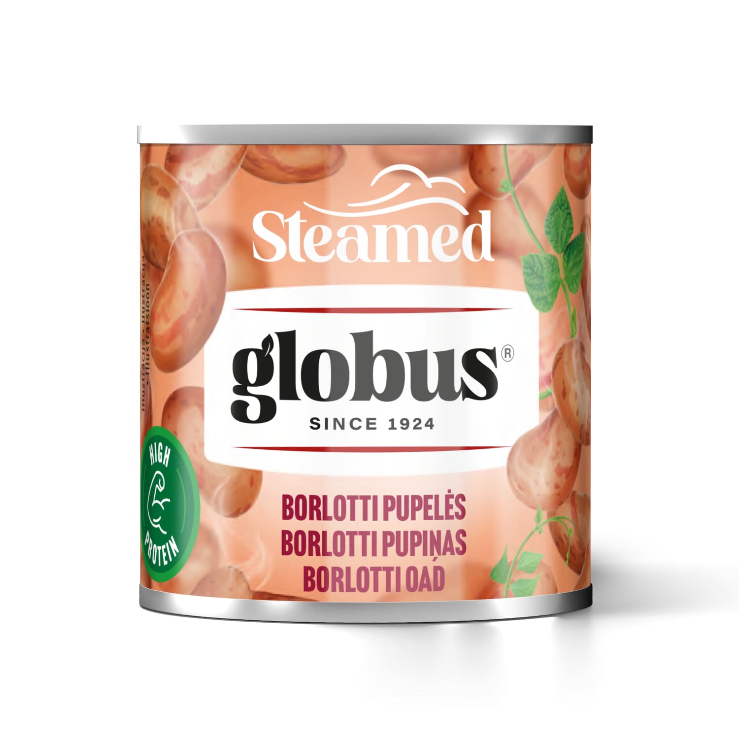 Borlotti pupiņas gatav. uz tvaika 212ml/140g