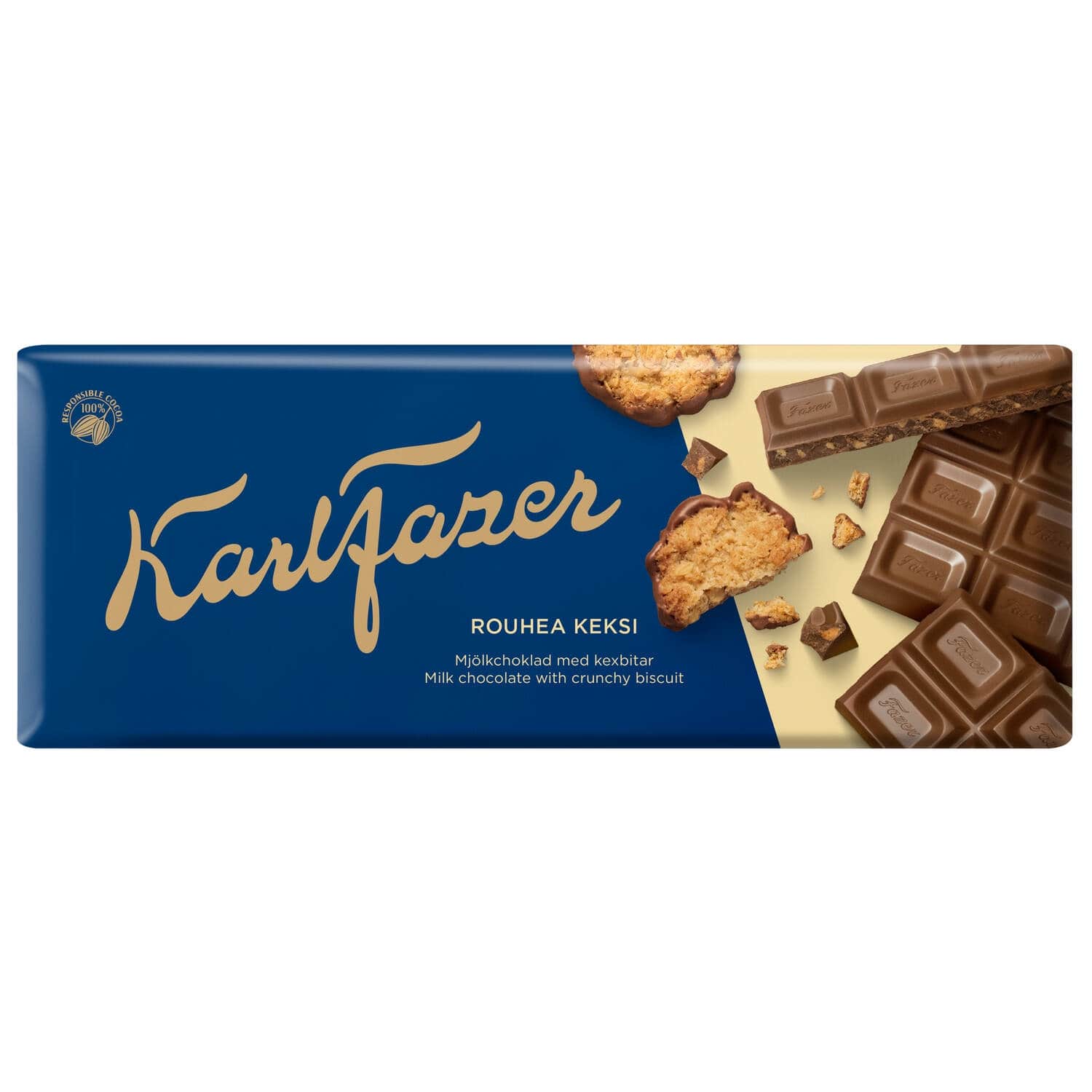 Šokolāde Karl Fazer ar cepumu gabaliņiem 180g