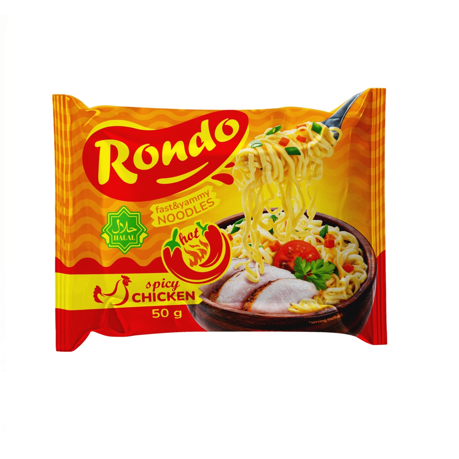 Aštrios vištienos sk. makaronai RONDO, 50 g