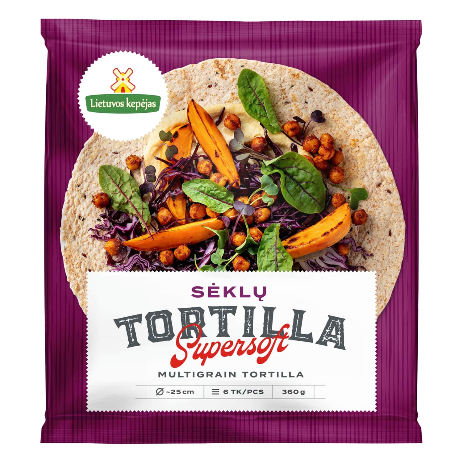 Daugiagrūd. tortilijos LIETUVOS KEPĖJAS, 360g