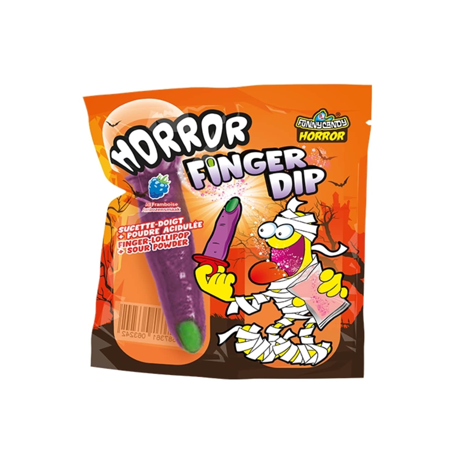 Čiulpinukas su miltel. HORROR FINGER DIP, 40g