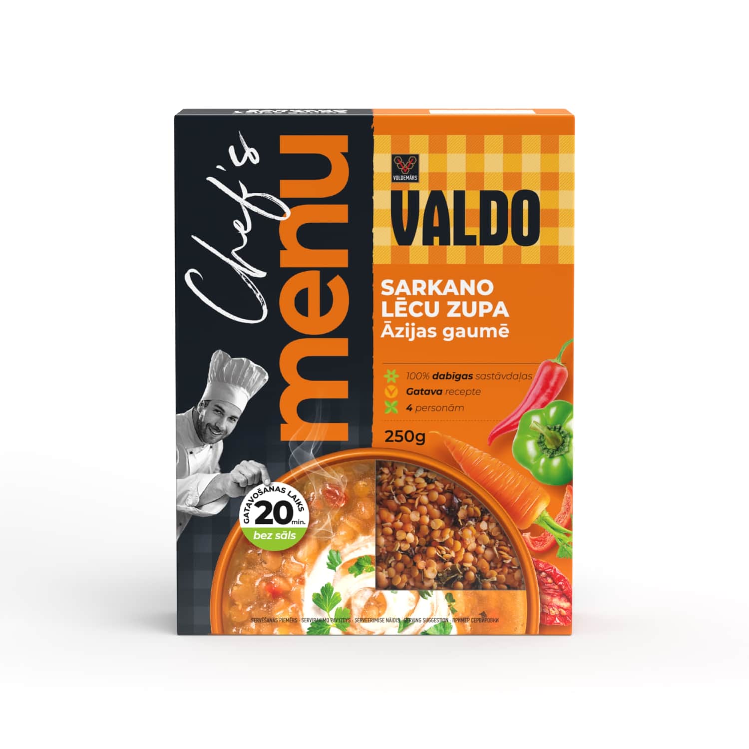Sarkano lēcu zupa Valdo Āzijas gaumē 250g