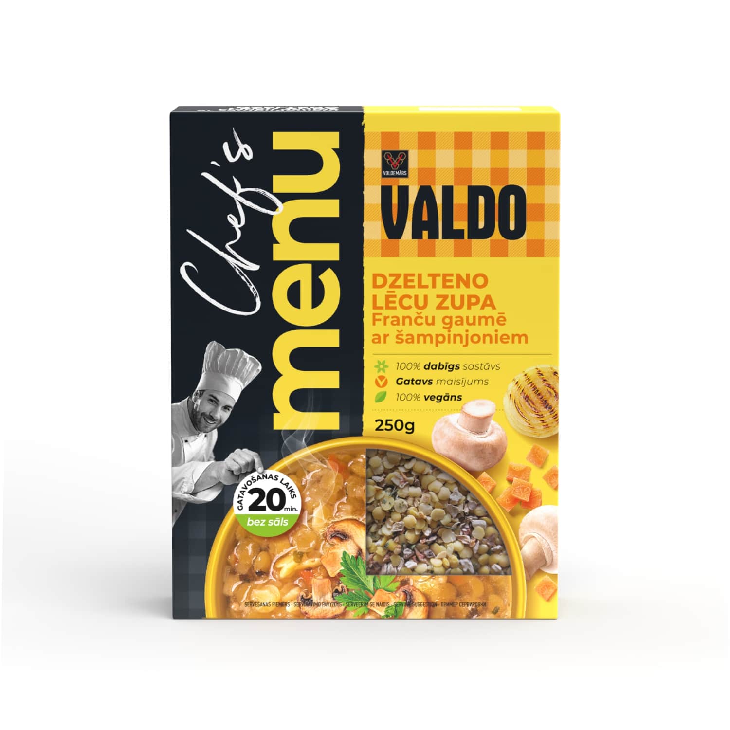 Dz. lēcu zupa Valdo Franču gaumē ar šamp.250g