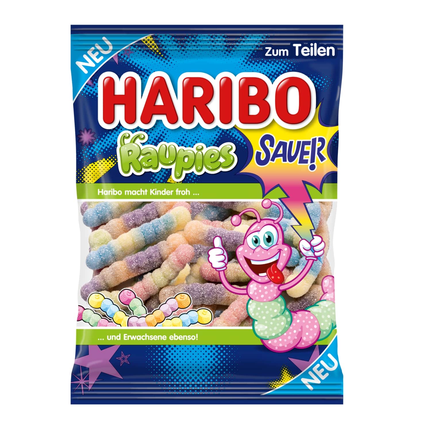 Kummikommid Raupies Haribo 160g
