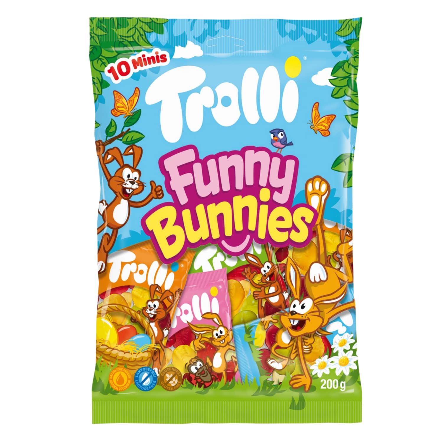 Kummikommid Trolli Funny Bunnies 200g