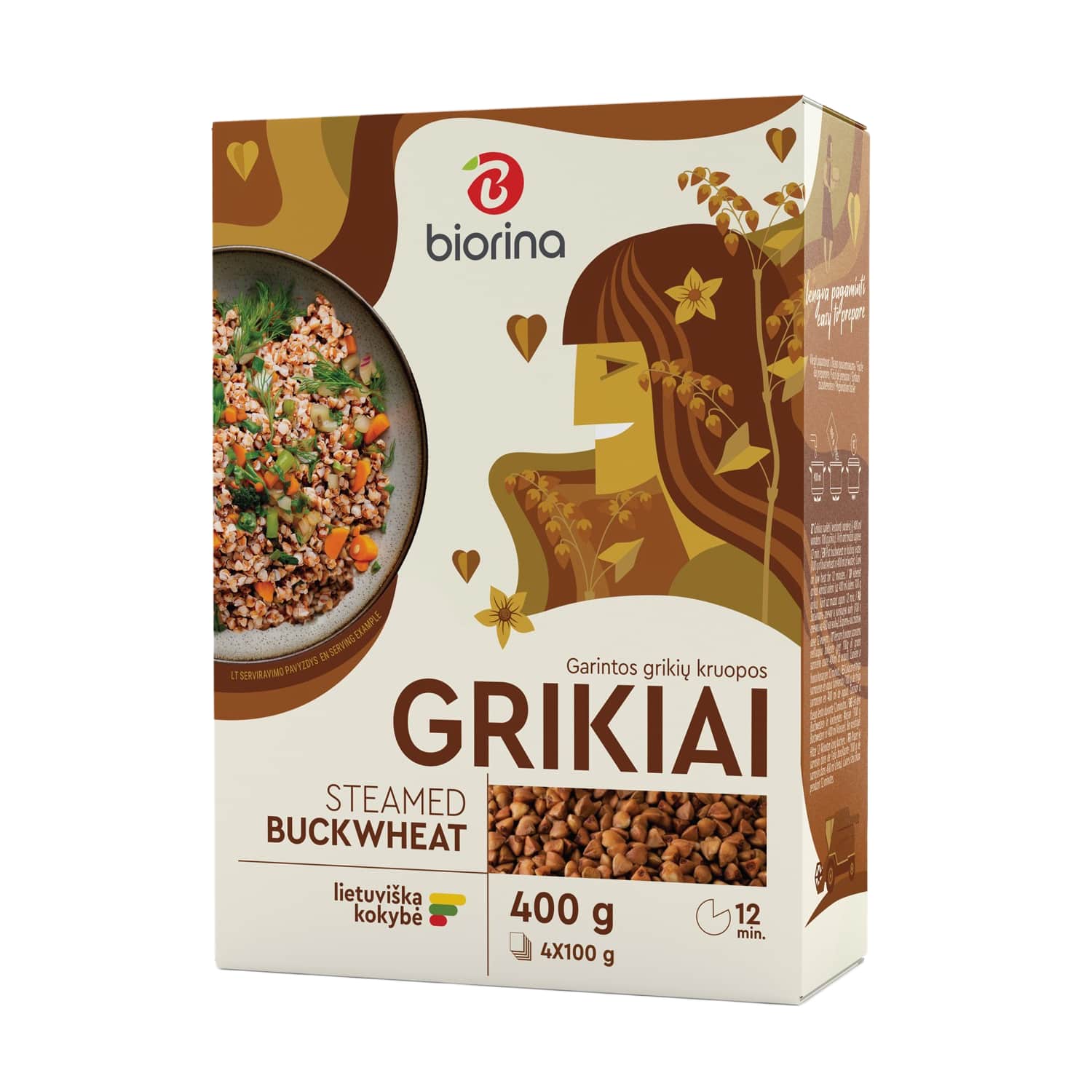 Garinti grikiai BIORINA, 4 x 100 g
