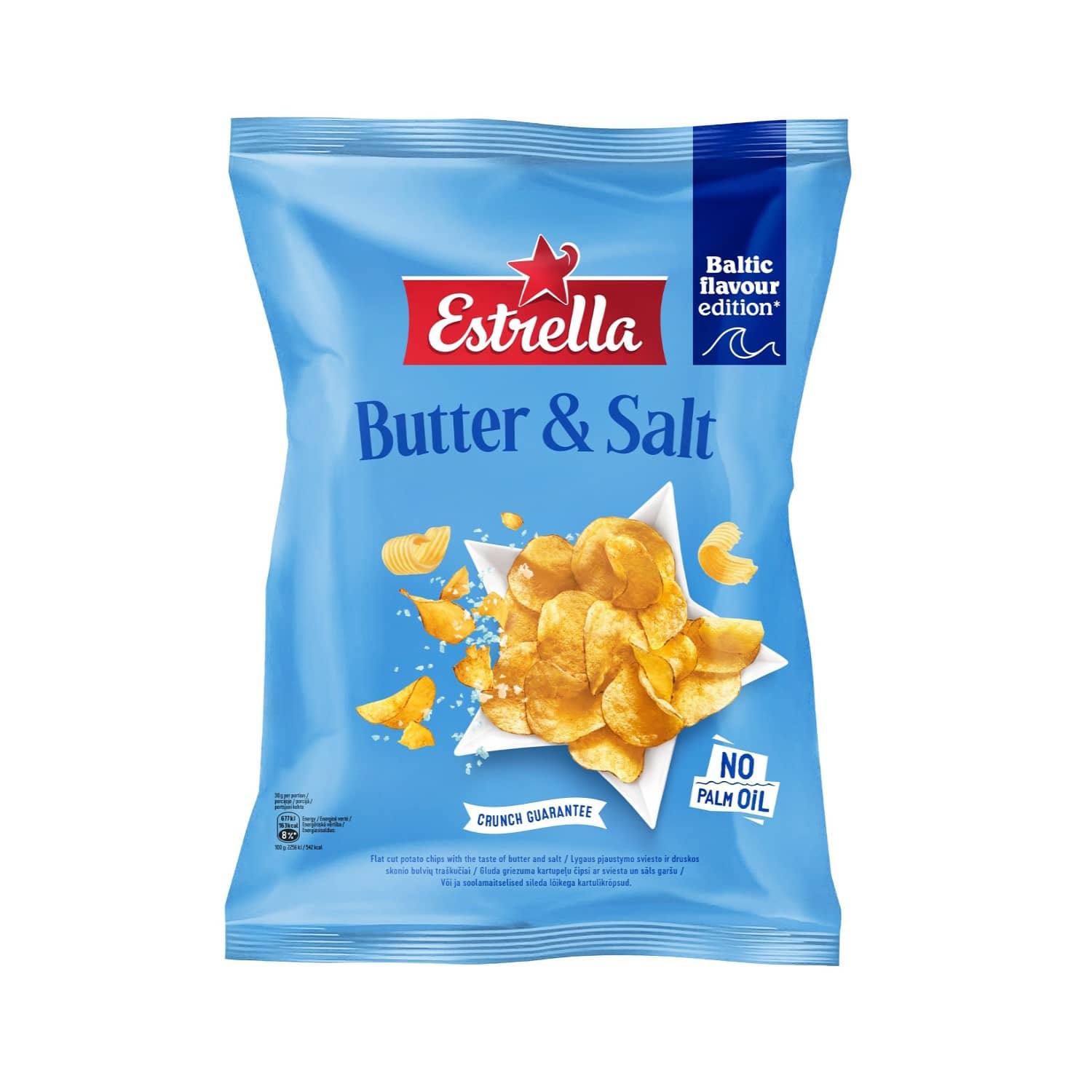 Kartulikrõpsud või-soola maits. Estrella 170g