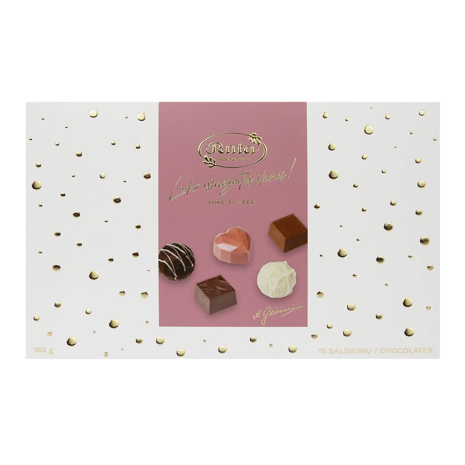 Šokoladinių sald. rinkinys RŪTA 1913, 165 g