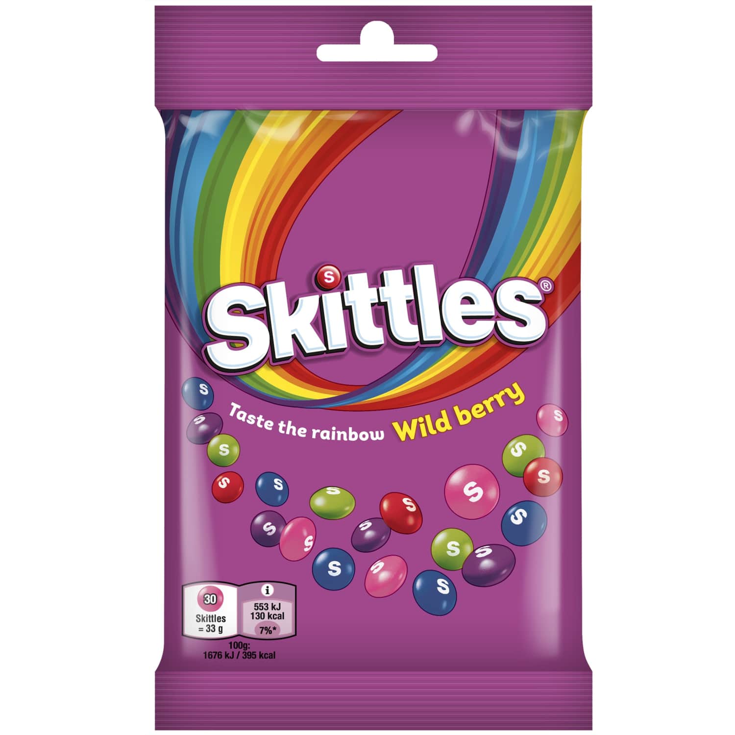 Uogų skon. saldain. SKITTLES  WILDBERRY, 95 g