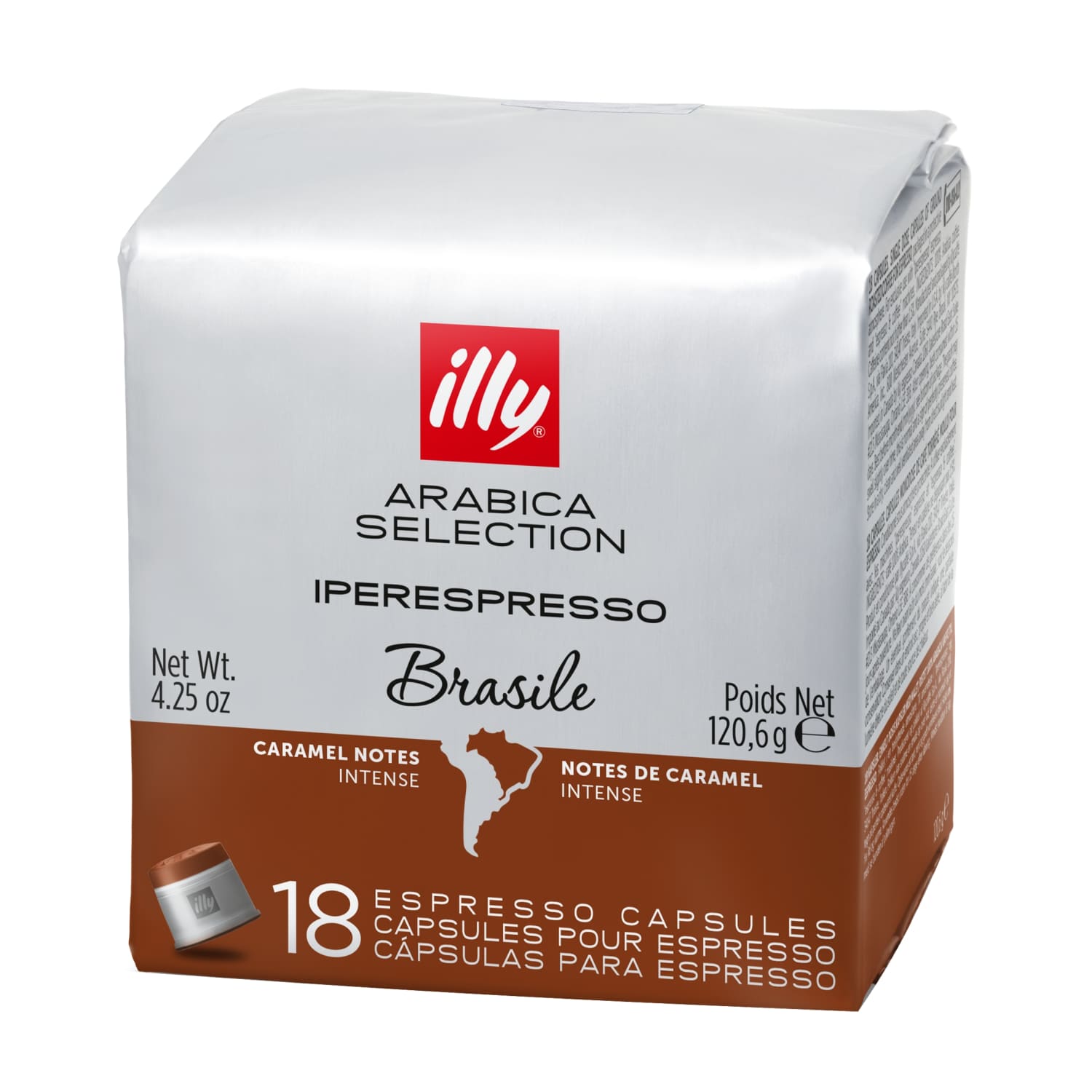 Kafijas kaps. Illy Iper Brazīlija 18gab.,121g