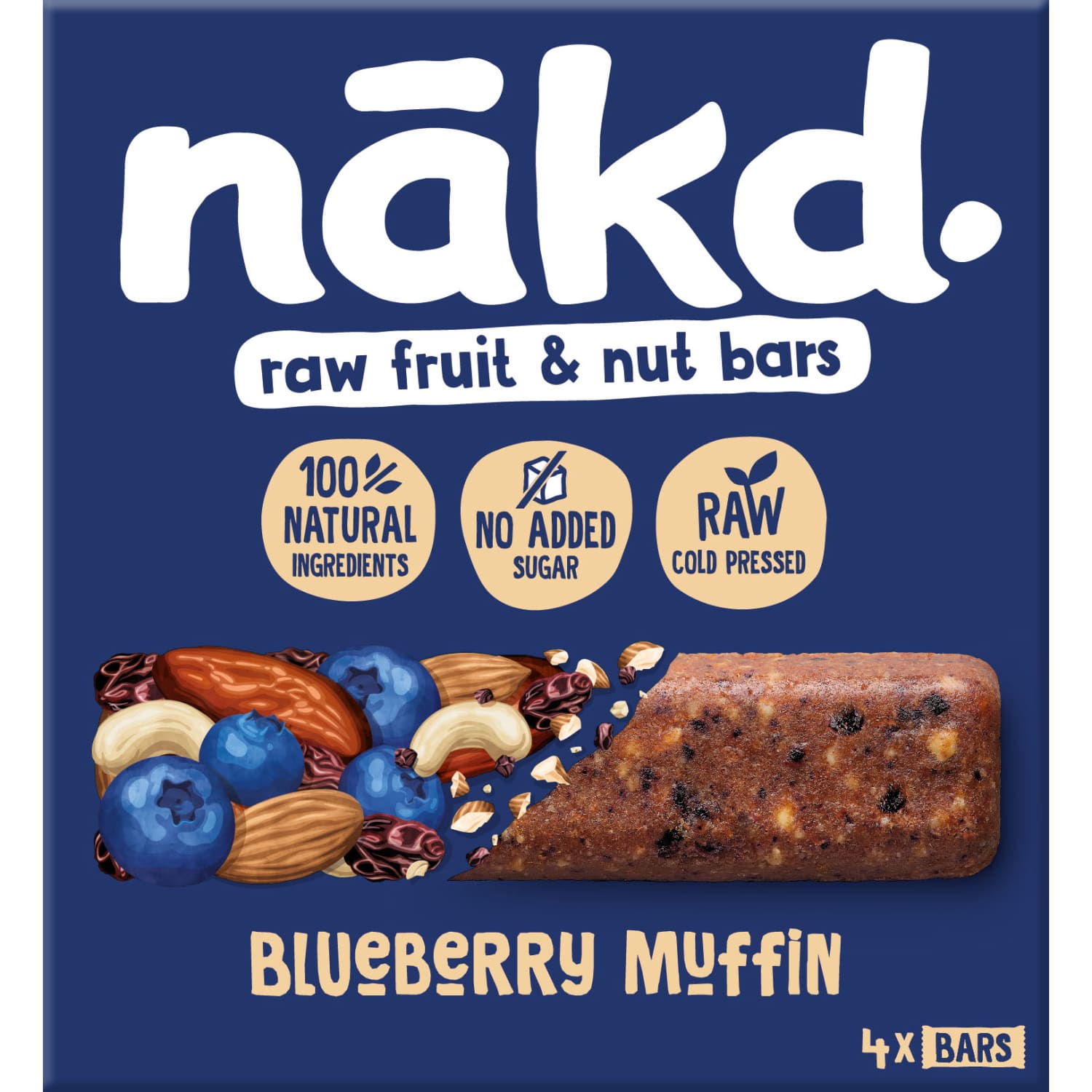 Baton. Nākd Blueberry Muffin ar mellen. 4x35g