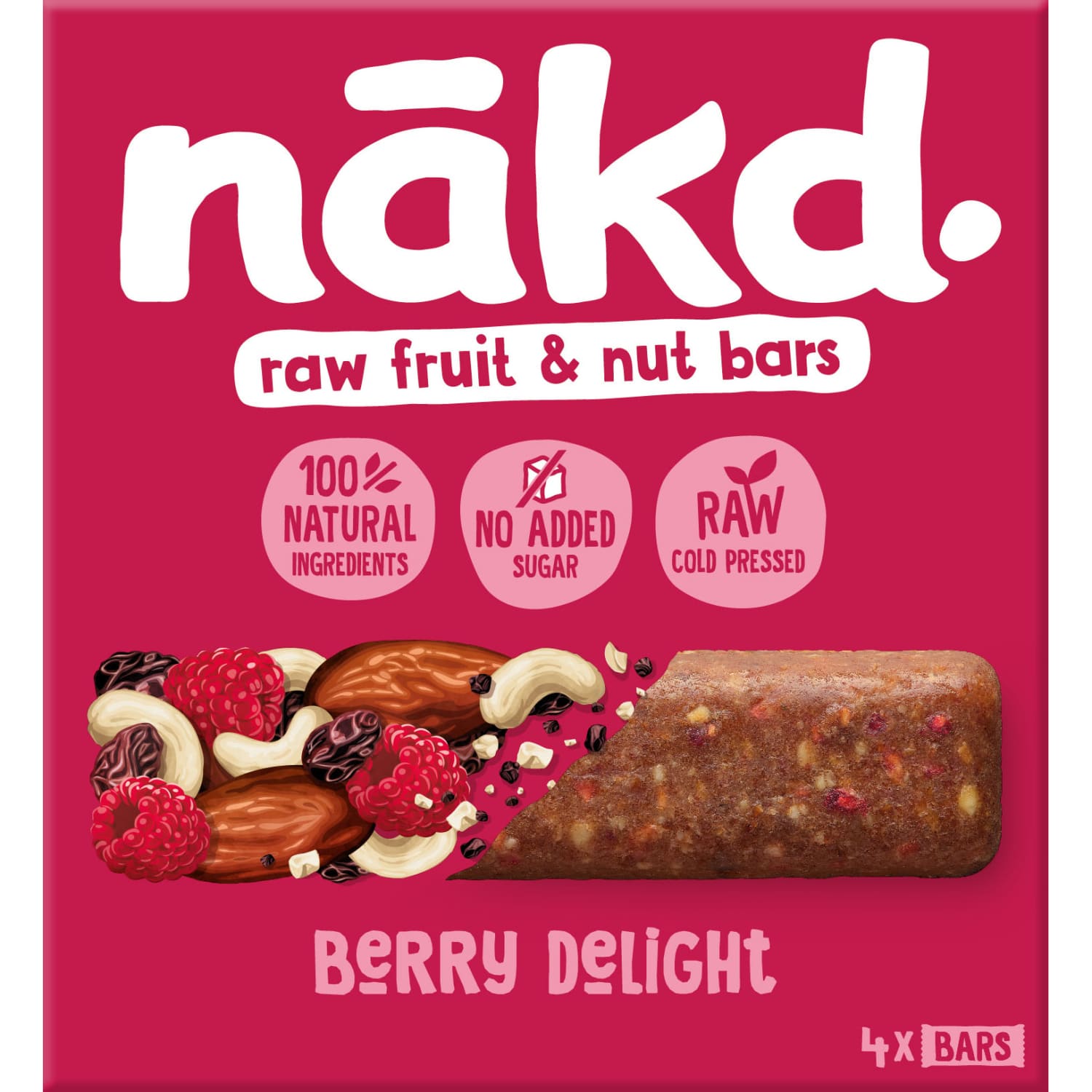 Baton. Nākd Berry Delight ar avenēm 4x35g