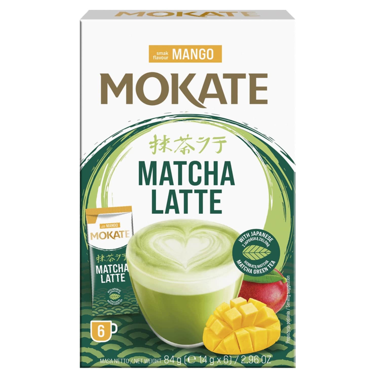 Šķist. dzēr. Mokate Latte Matcha Mango 6x14g