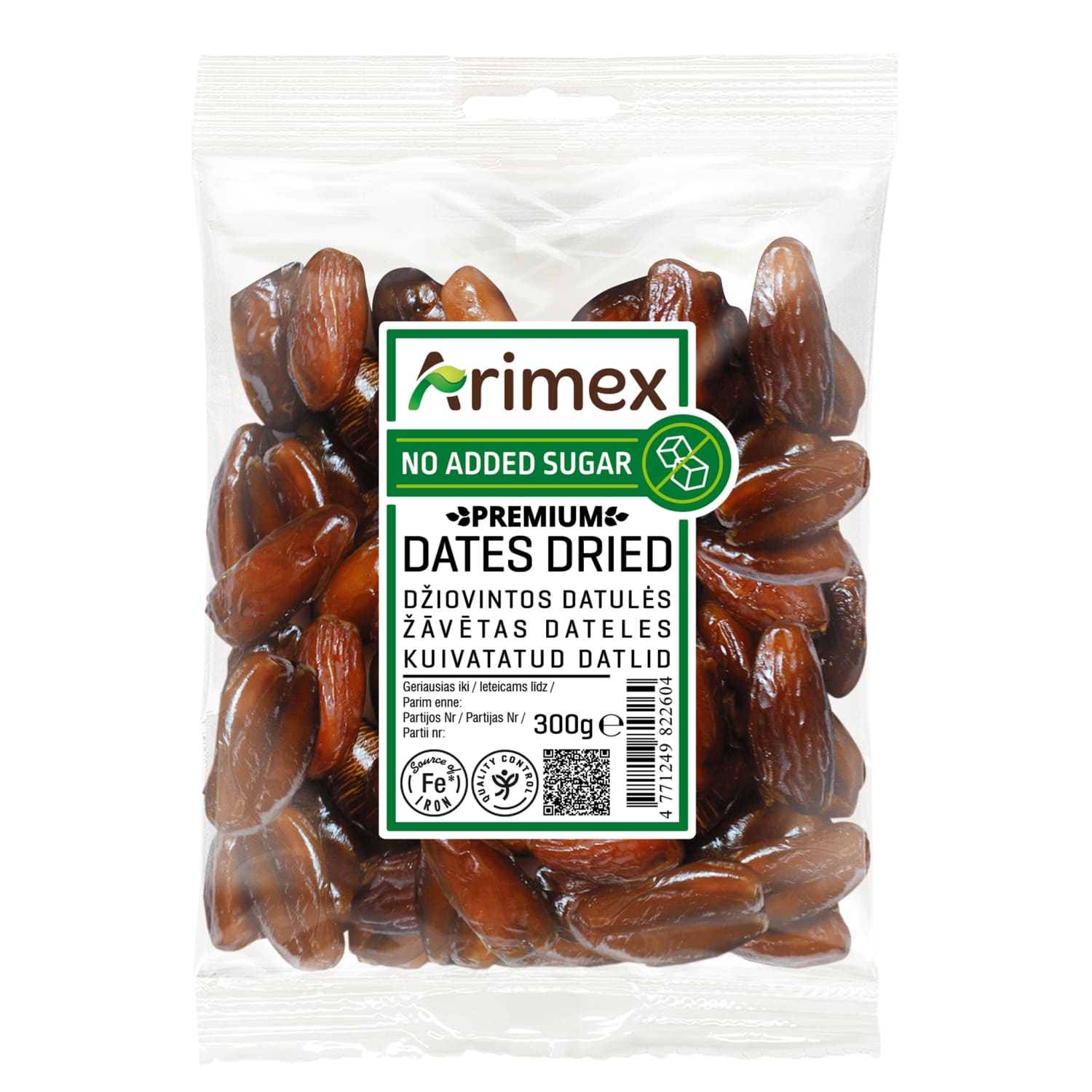 Dateles Arimex Premium bez kauliņiem 300g