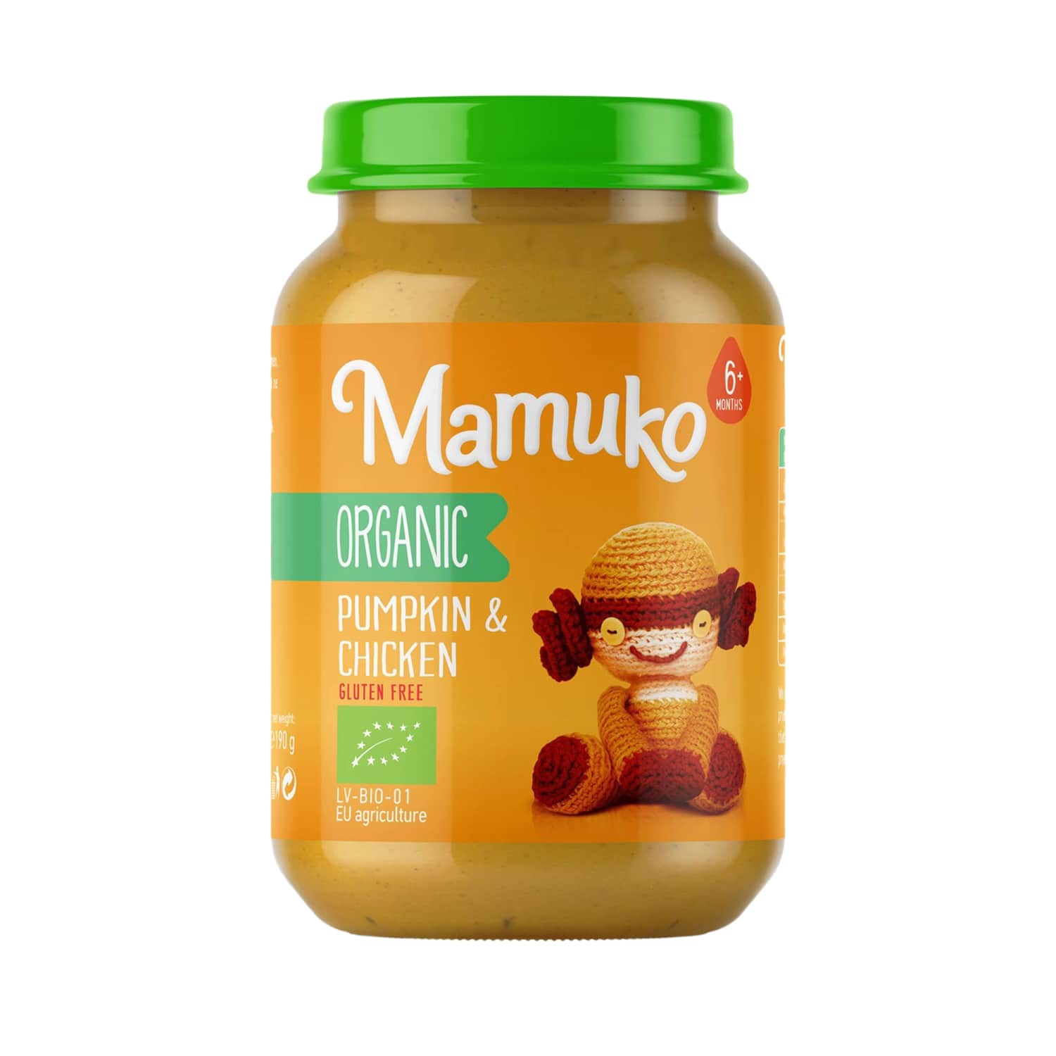 Ekol. moliūgų ir vištienos košė MAMUKO, 190 g