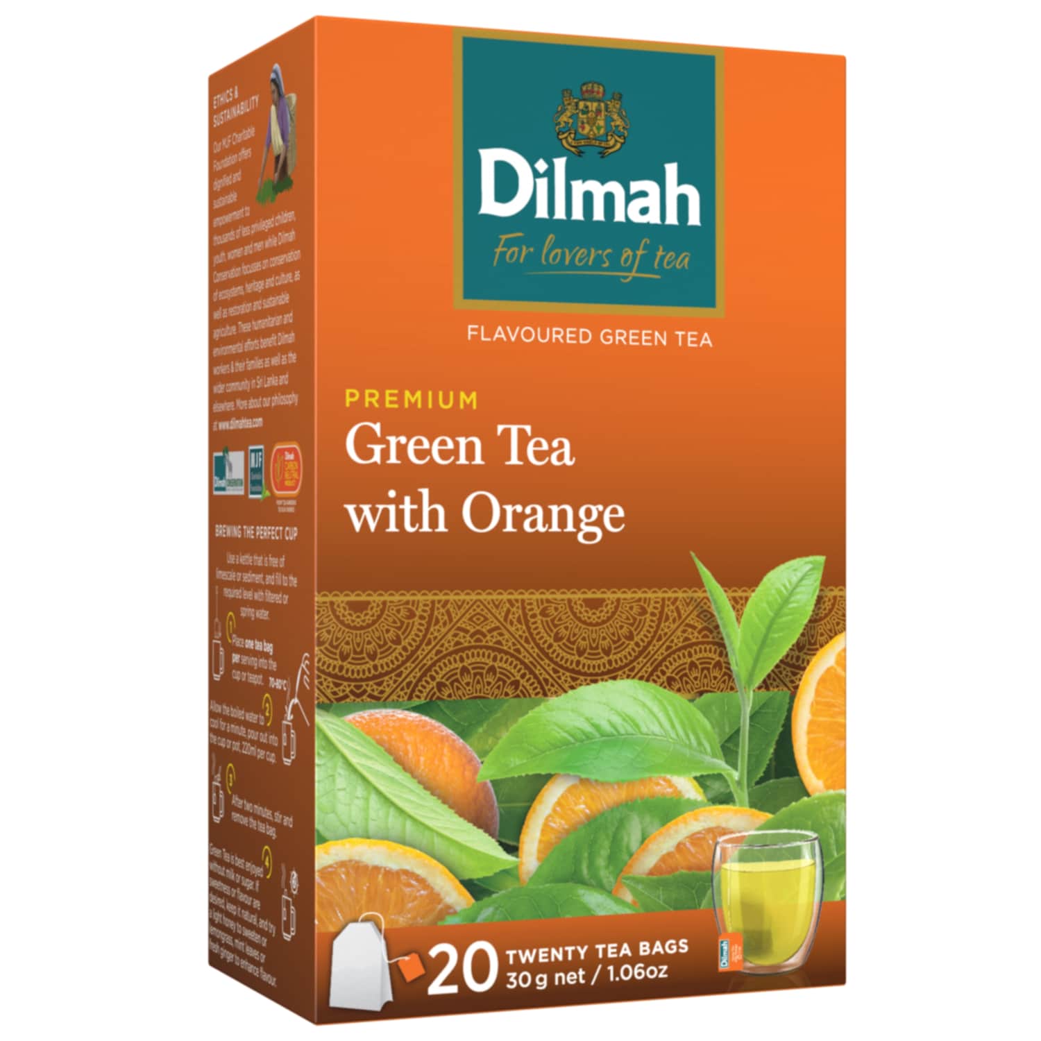 Roheline tee apelsiniga Dilmah 20x1,5g