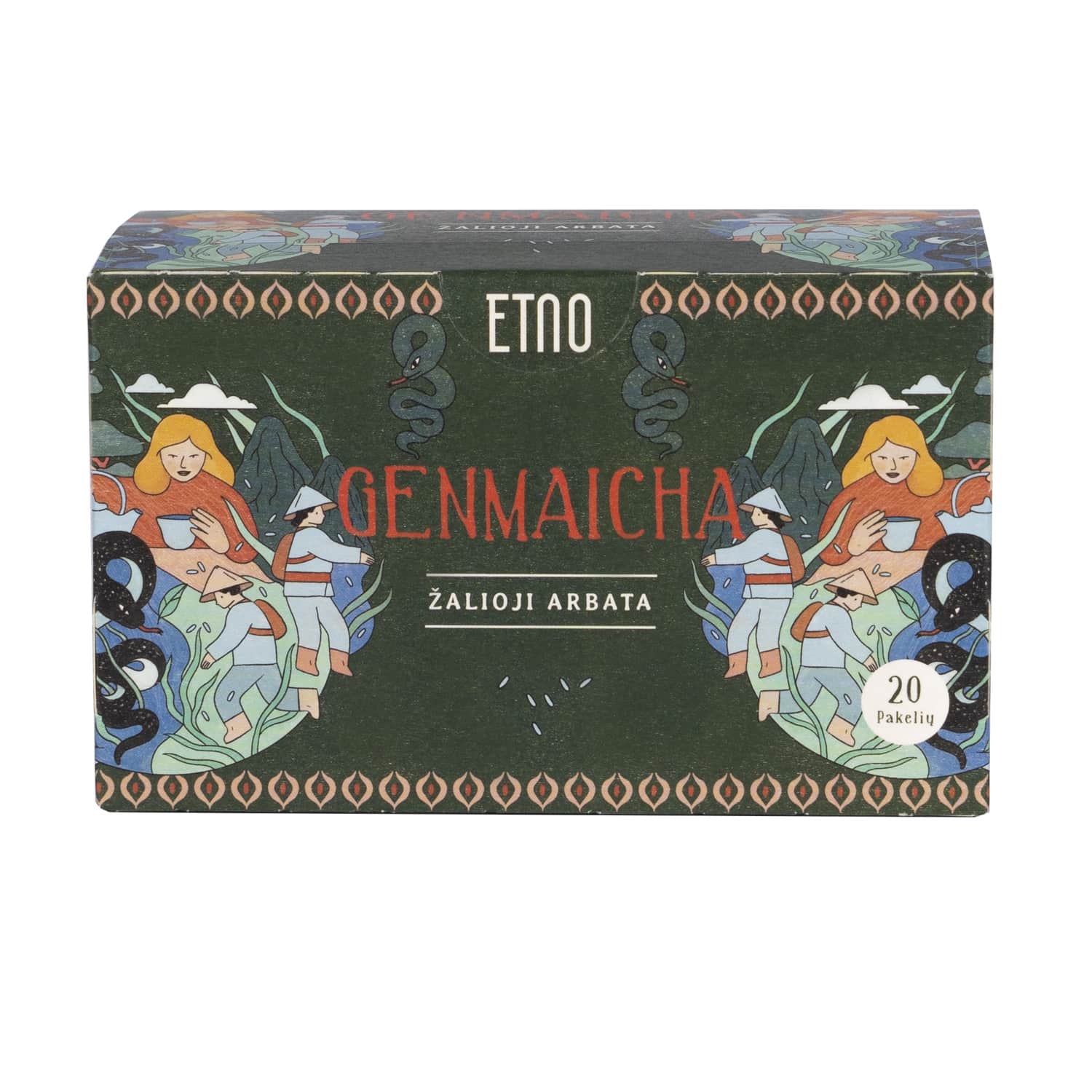 Žalioji arbata ETNO GENMAICHA, 20x2 g