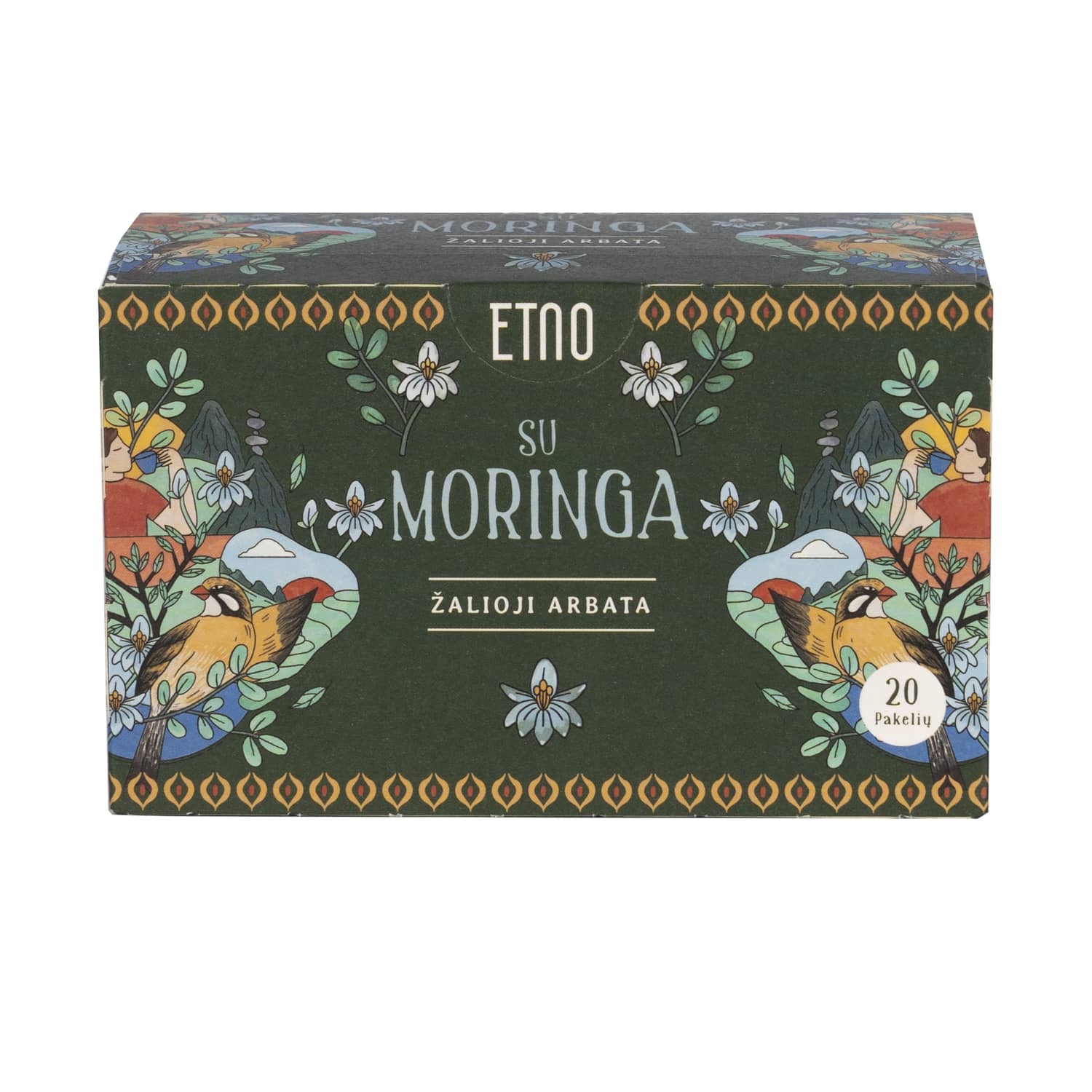 Žalioji arbata su moringa ETNO, 20x2 g