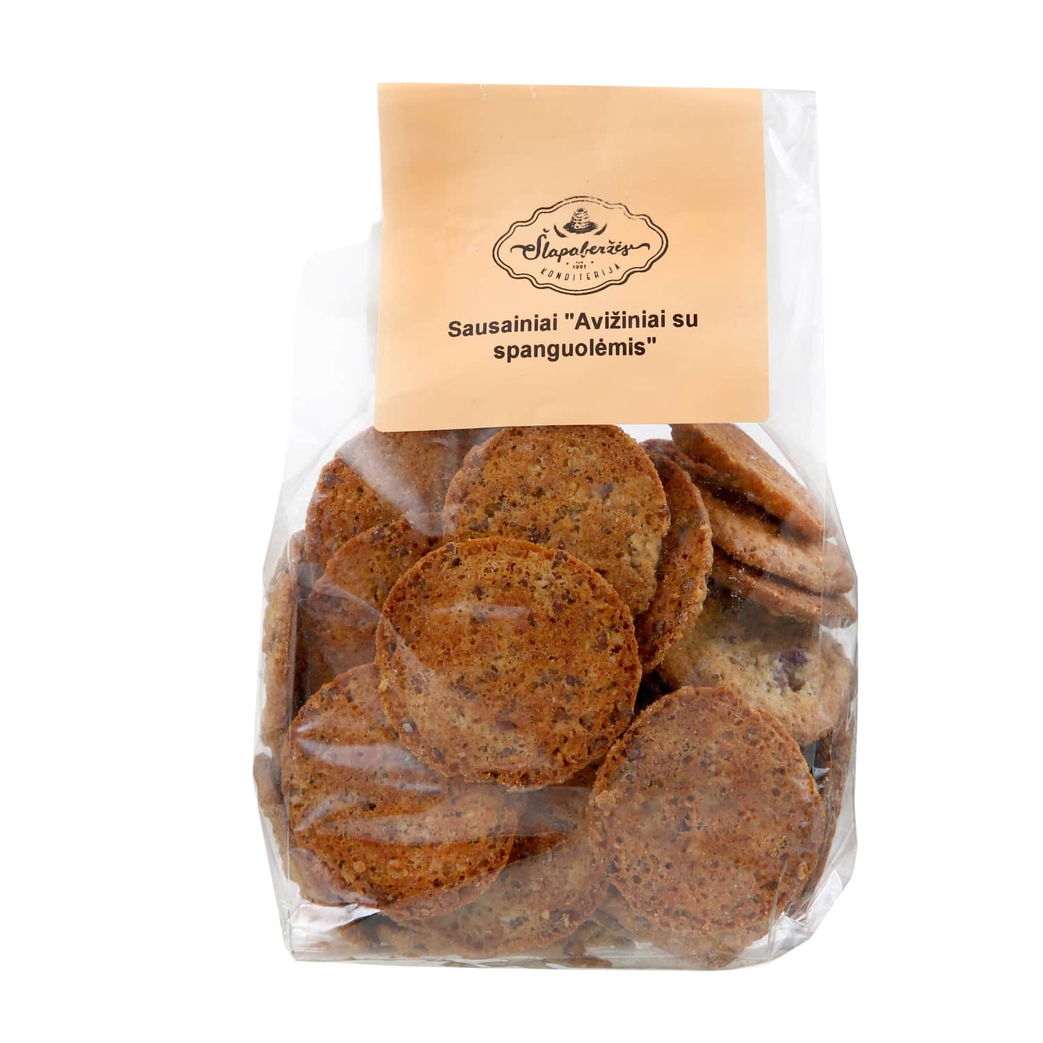 Aviž. sausainiai su spang. ŠLAPABERŽĖS, 300 g