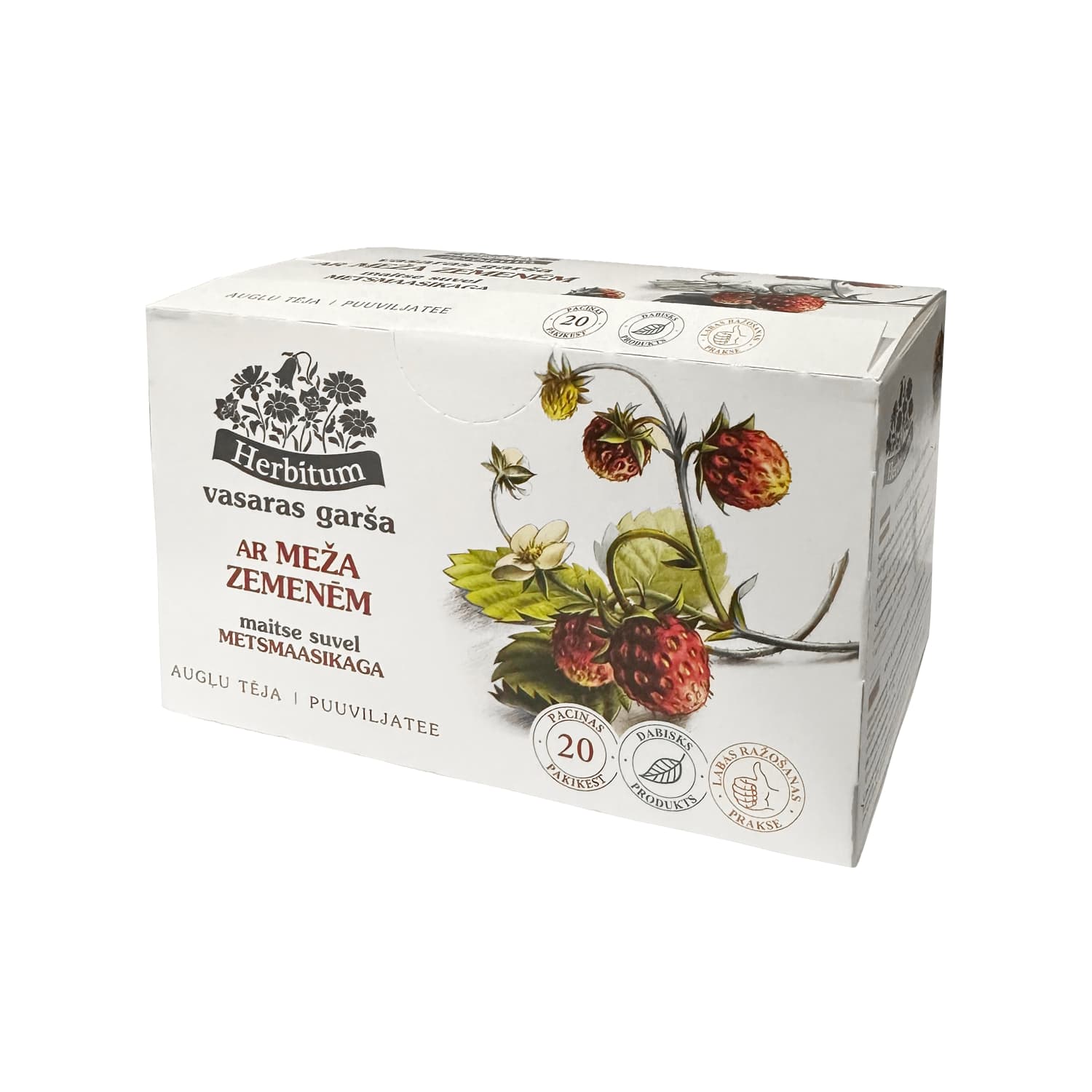 Augļu tēja Herbitum ar meža zemenēm 20x2,5g