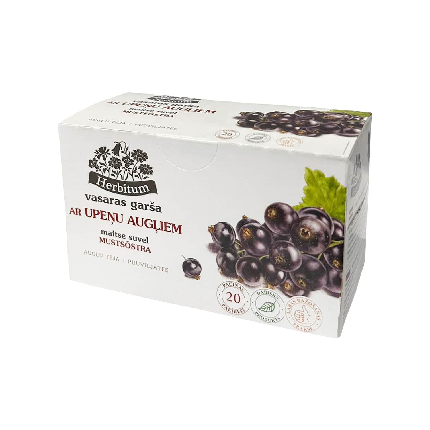 Augļu tēja Herbitum ar upenēm 20x2,5g