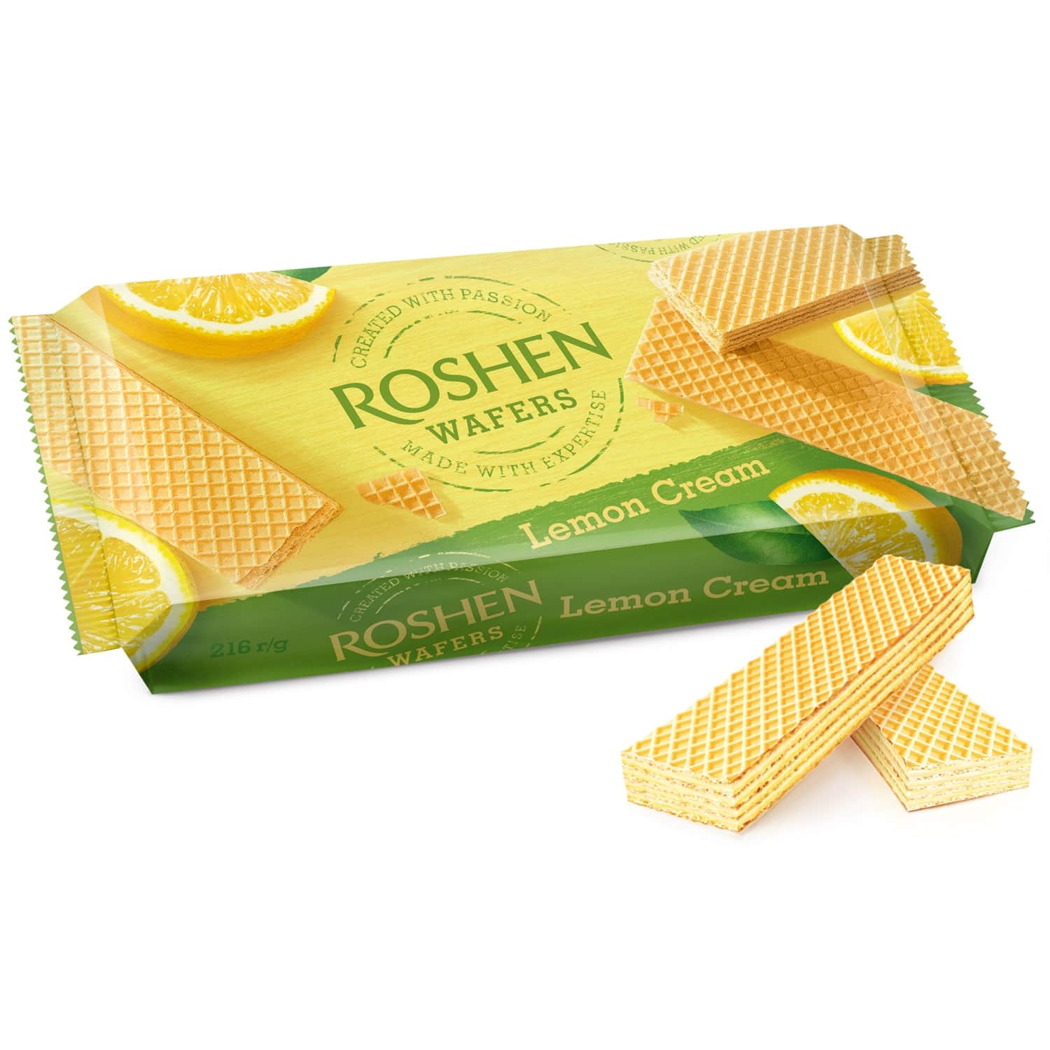 Vafeles Roshen ar citronu pildījumu 216g