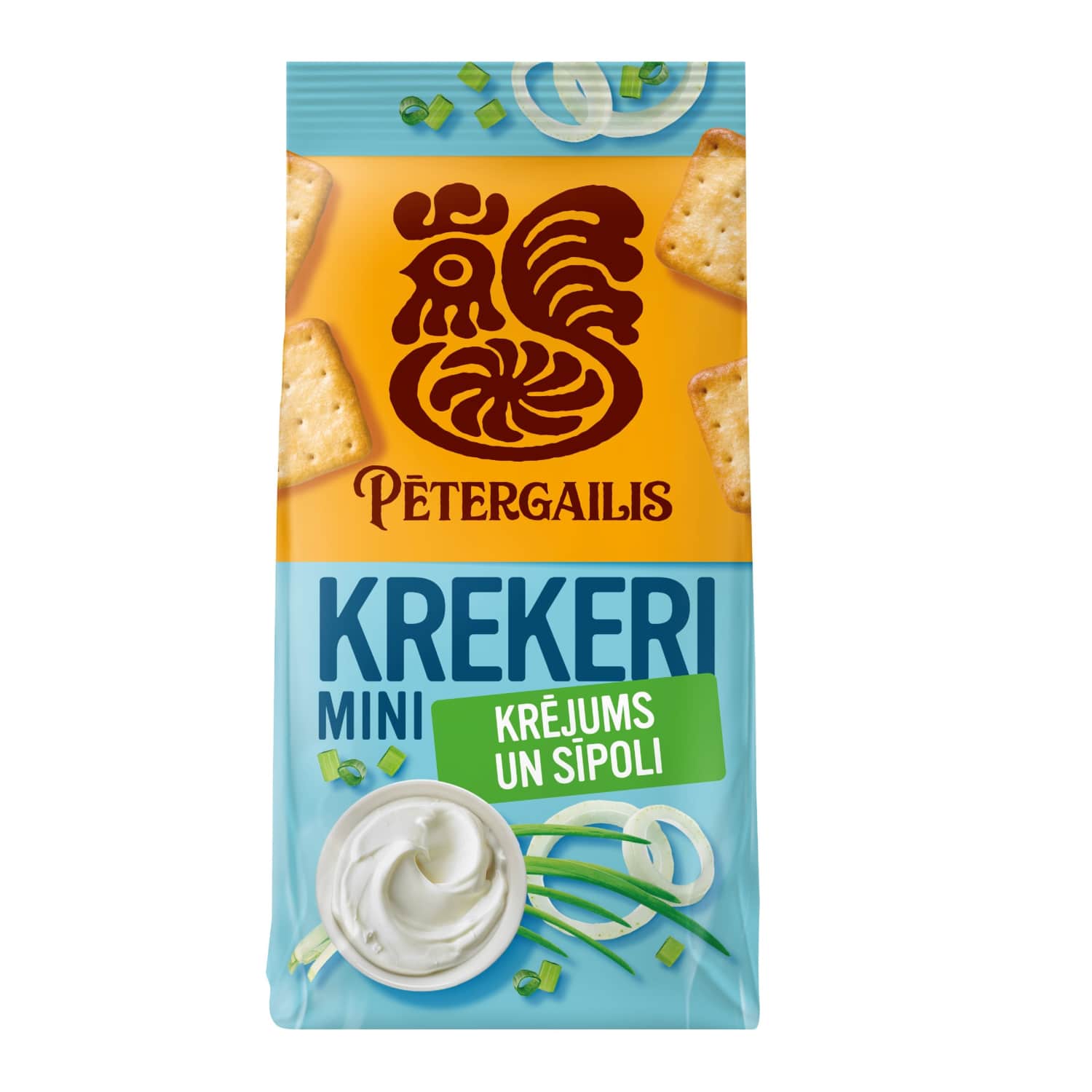 Krekeri Pētergailis Mini Krējums, Sīpoli 72g