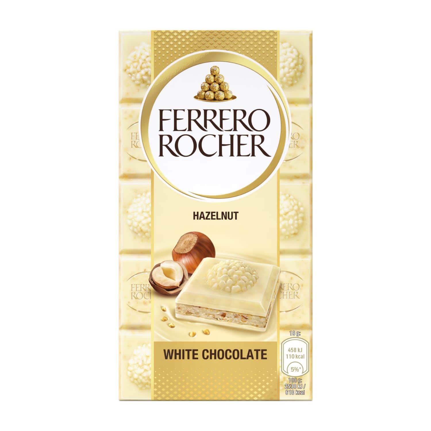 Baltās šokolādes tāfelīte Ferrero Rocher 90g