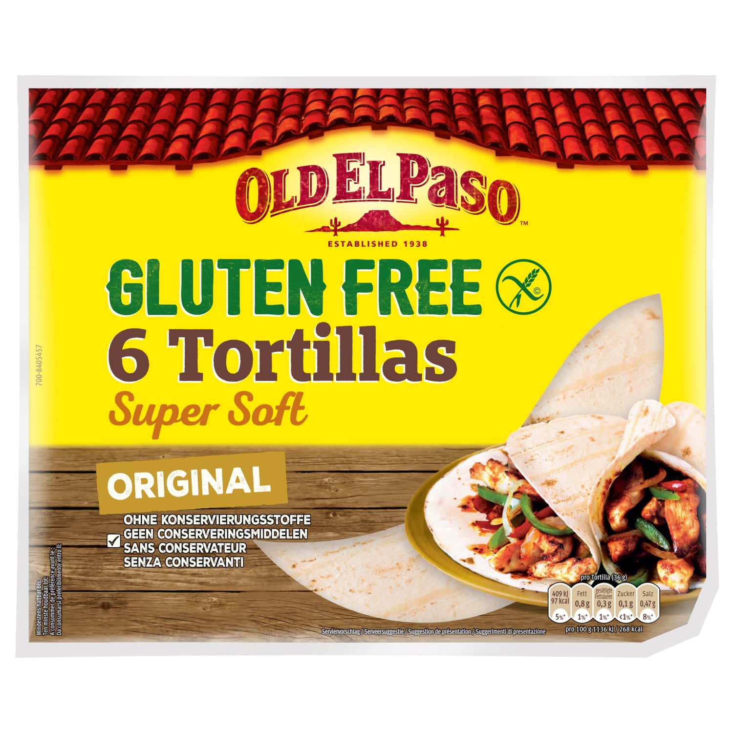 Tortilijos be glitimo OLD EL PASO, 216 g