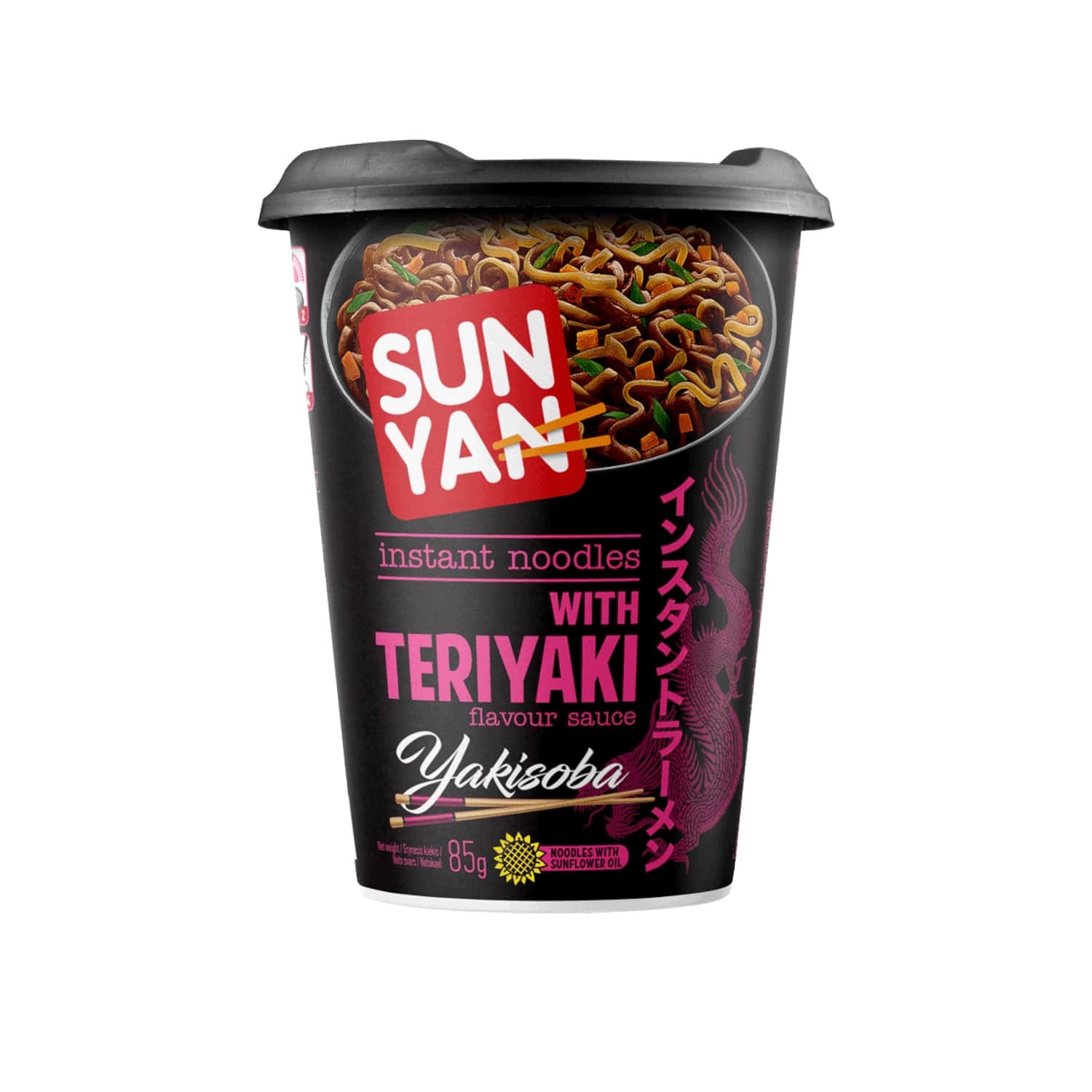 Kiirnuud. Sun Yan Yakisoba teryaki mait. 85g