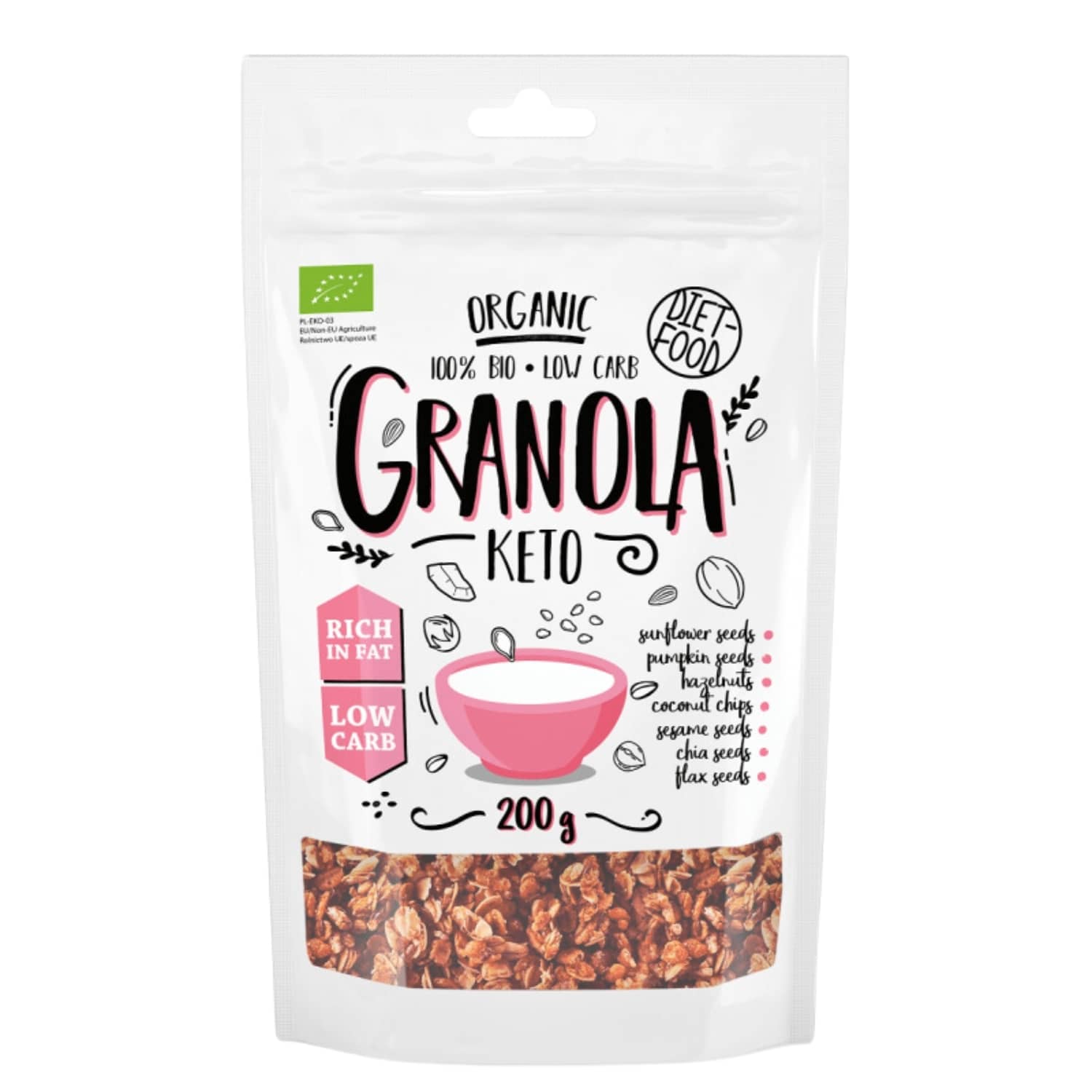 Ekol. KETO granola DIET-FOOD, 200 g