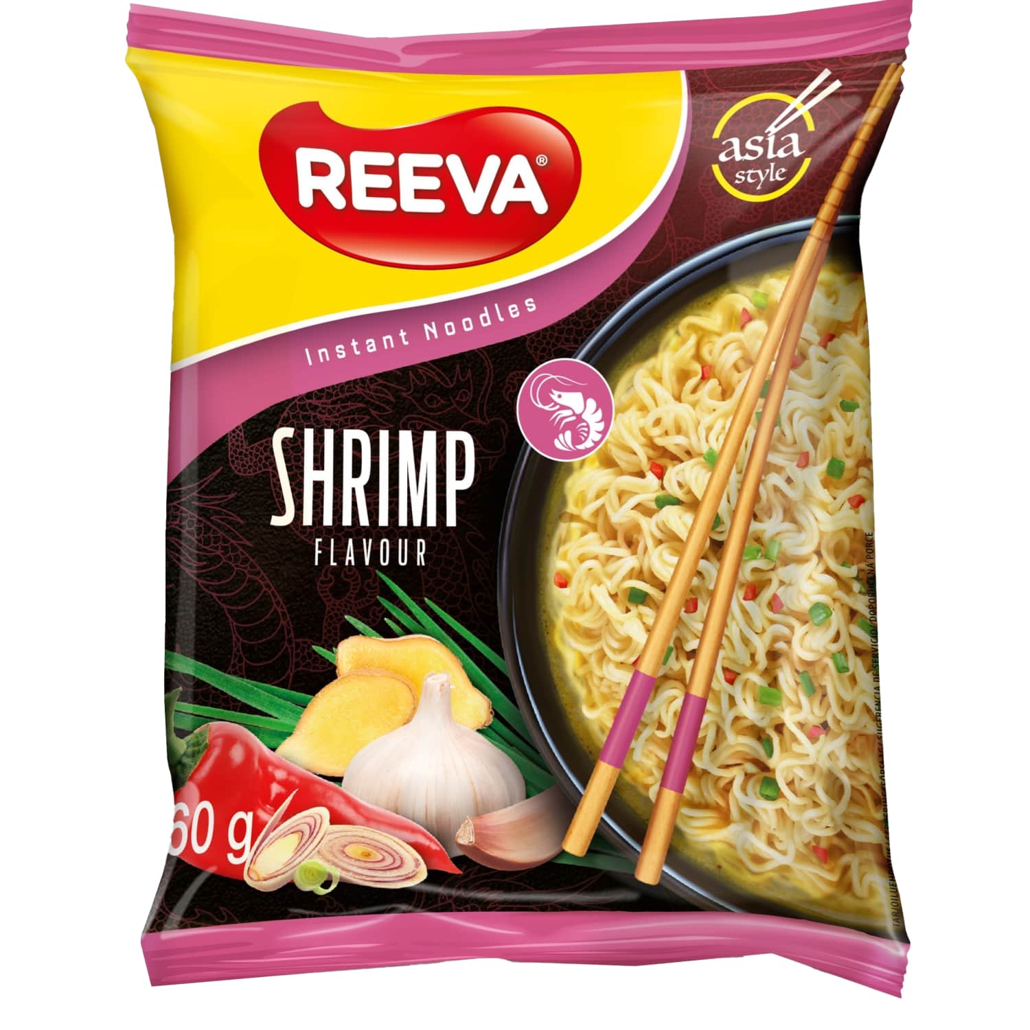 Ātri pag. nūd. Reeva Asia garneļu garšas 60g